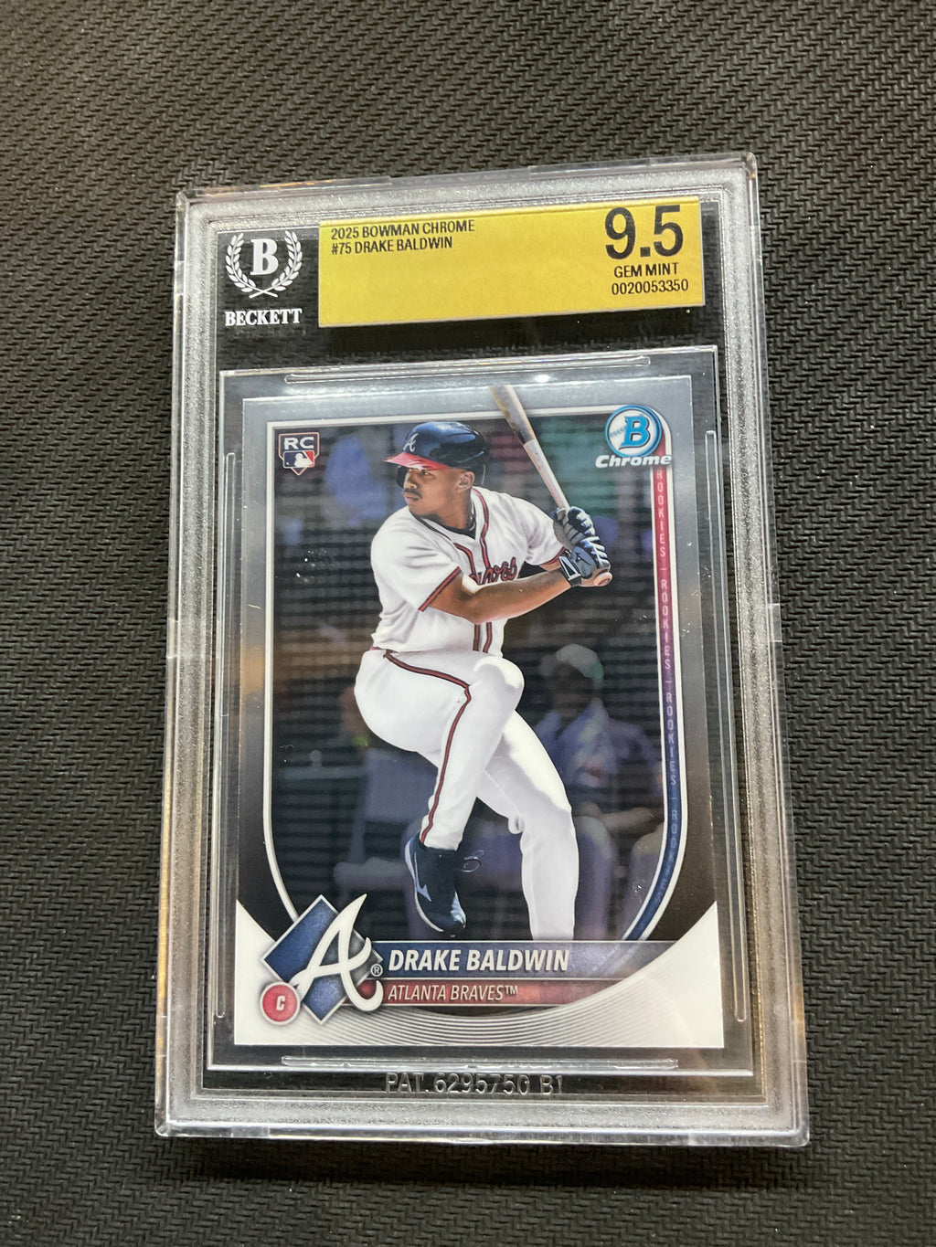 2025 Bowman Chrome #75 Drake Baldwin Rookie BGS 9.5 Braves 350