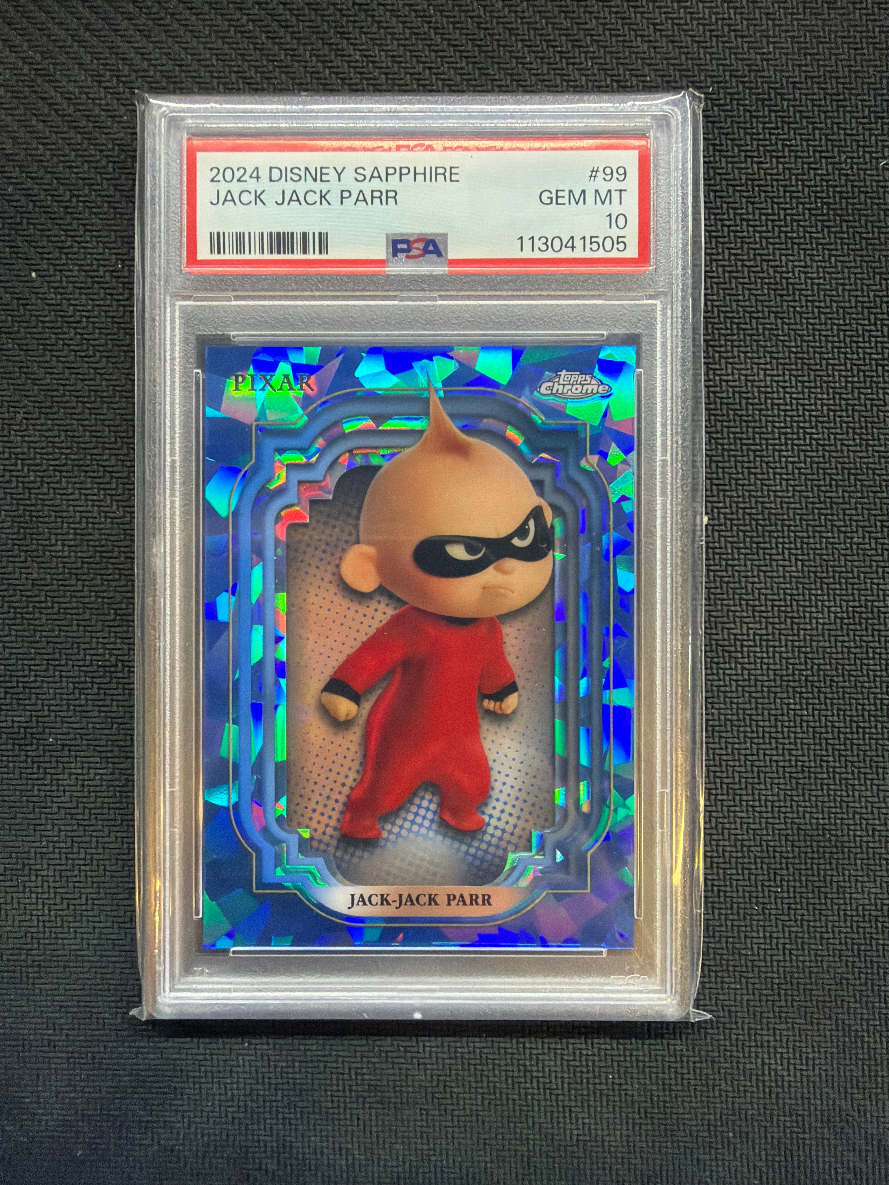 2024 Topps Chrome Disney Sapphire Jack Jack Parr #99 PSA 10