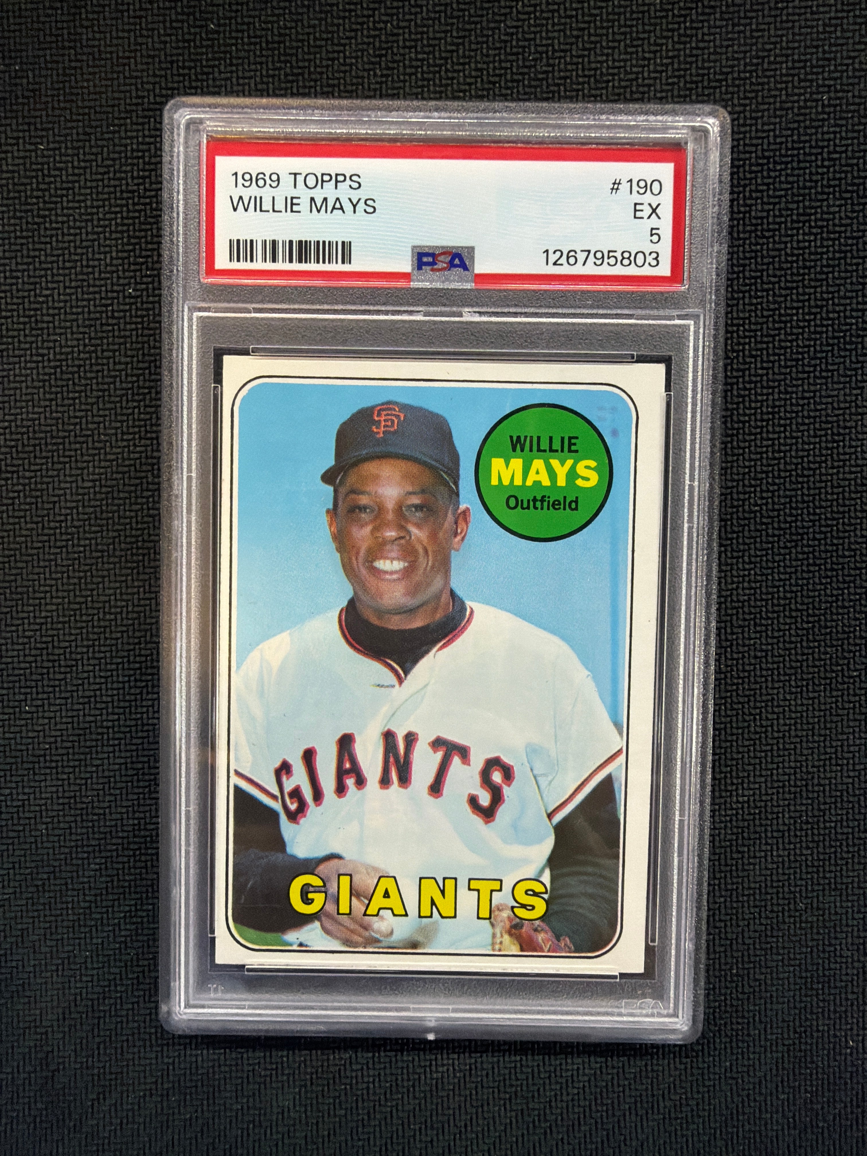 1969 Topps #190 Willie Mays PSA 5 Giants