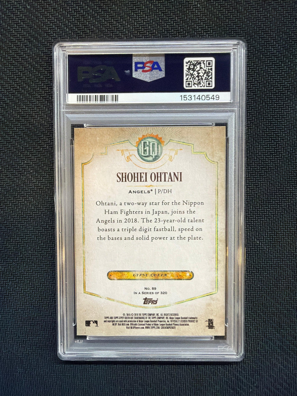 2018 Topps Gypsy Queen Shohei Ohtani #89 PSA 9 Angels 549