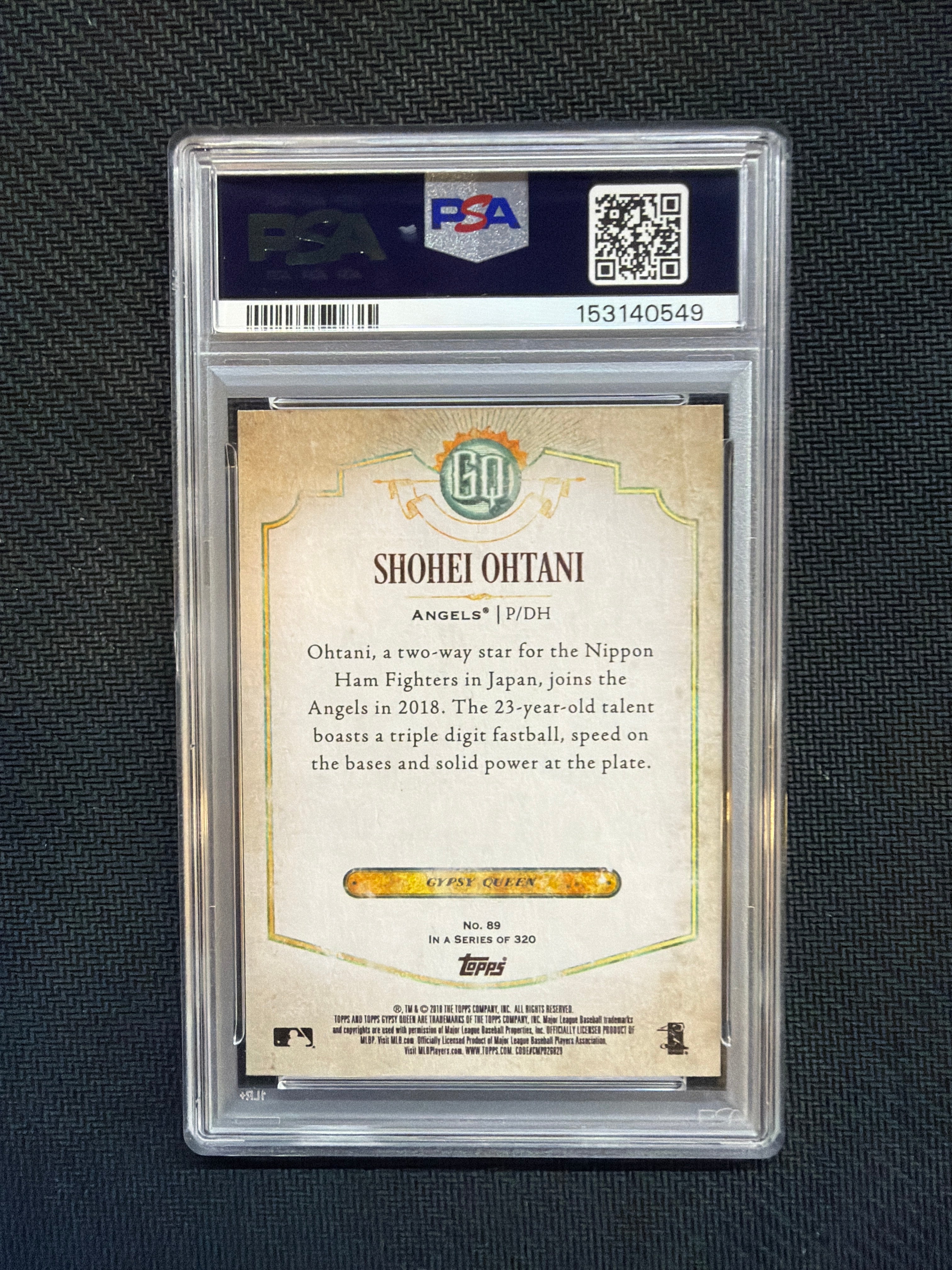 2018 Topps Gypsy Queen Shohei Ohtani #89 PSA 9 Angels 549