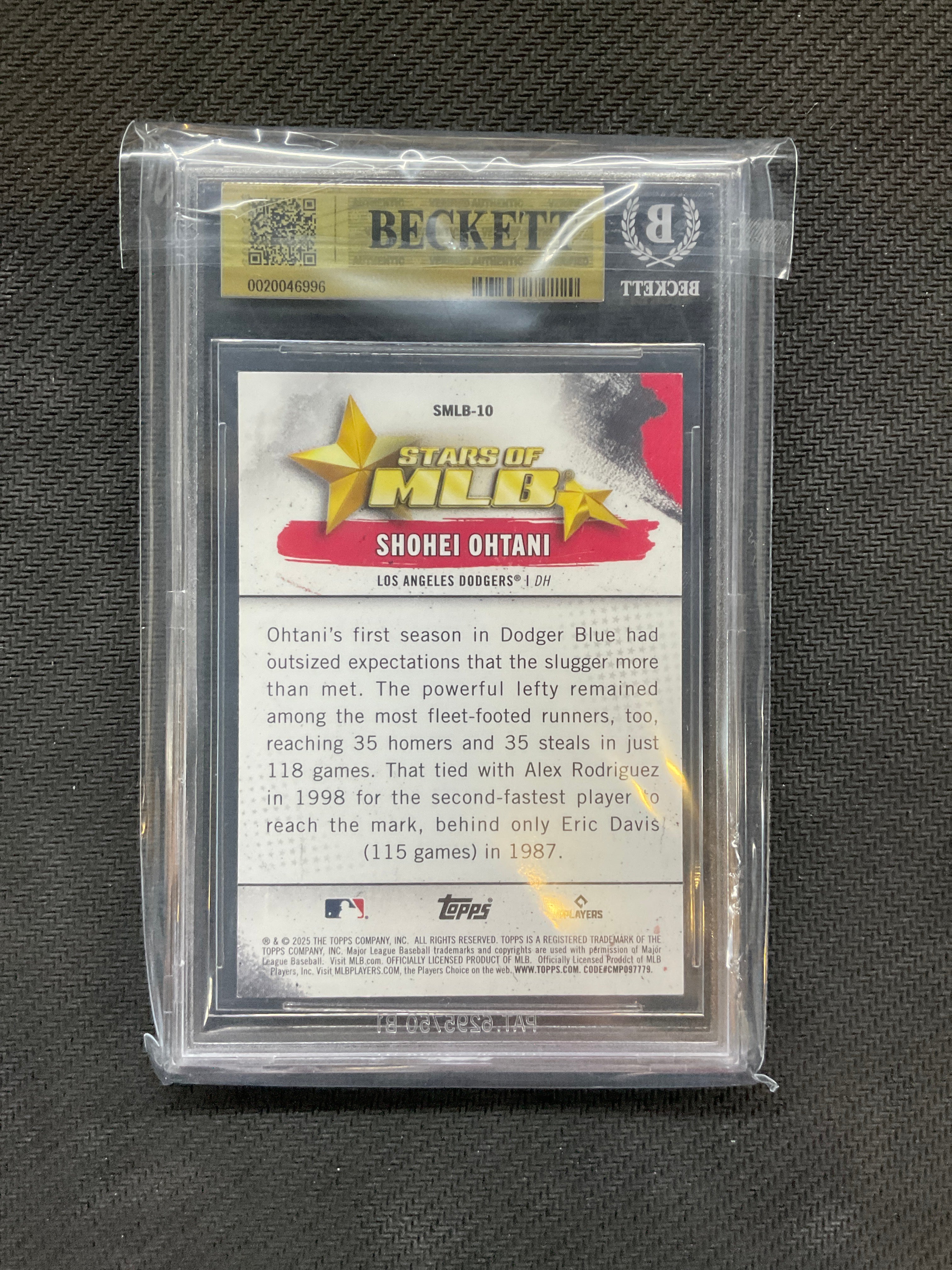 2025 Topps Shohei Ohtani Stars Of MLB BGS 9.5