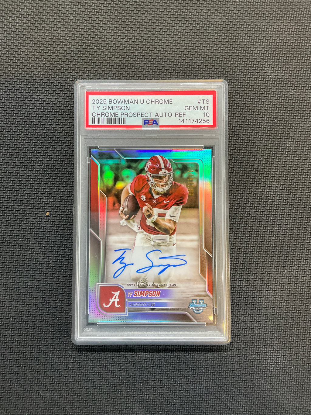 2025 Bowman U Chrome Ty Simpson Rookie Auto /299 PSA 10 Alabama 256