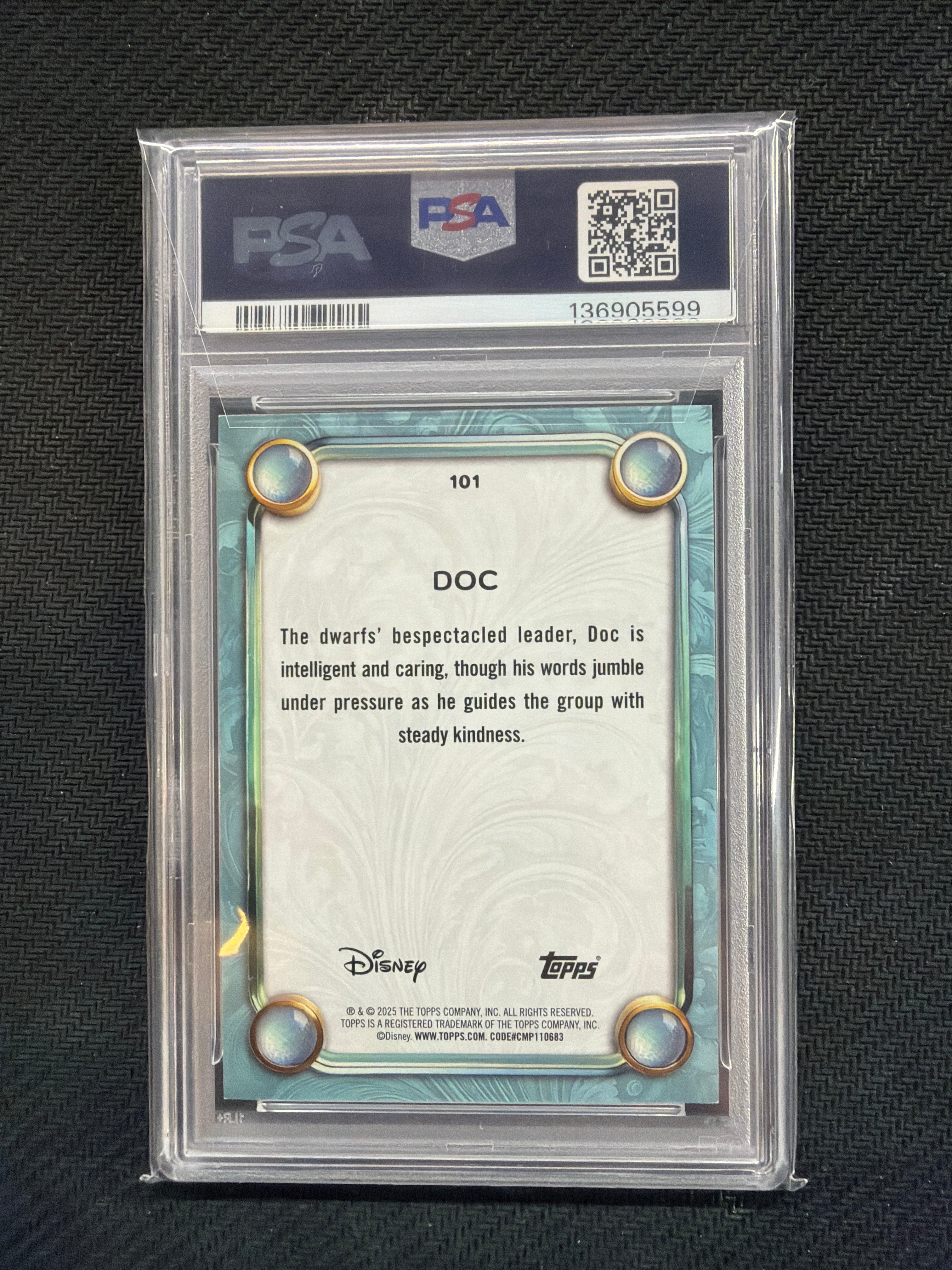 2025 Topps Disney Wonder Doc Gold /50 PSA 9