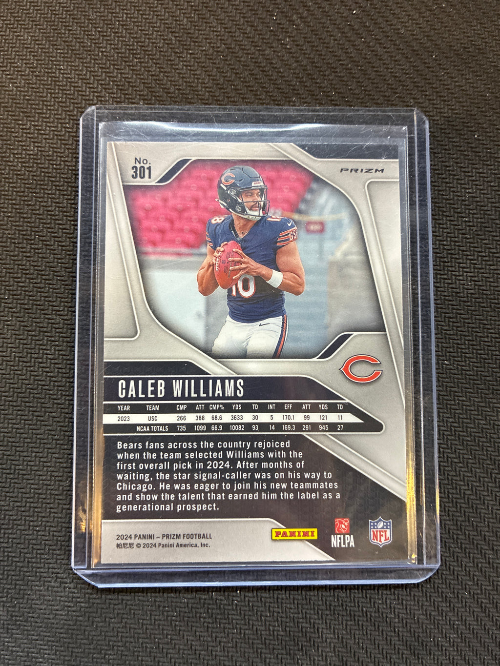 2024 Panini Prizm Caleb Williams Silver Rookie Bears