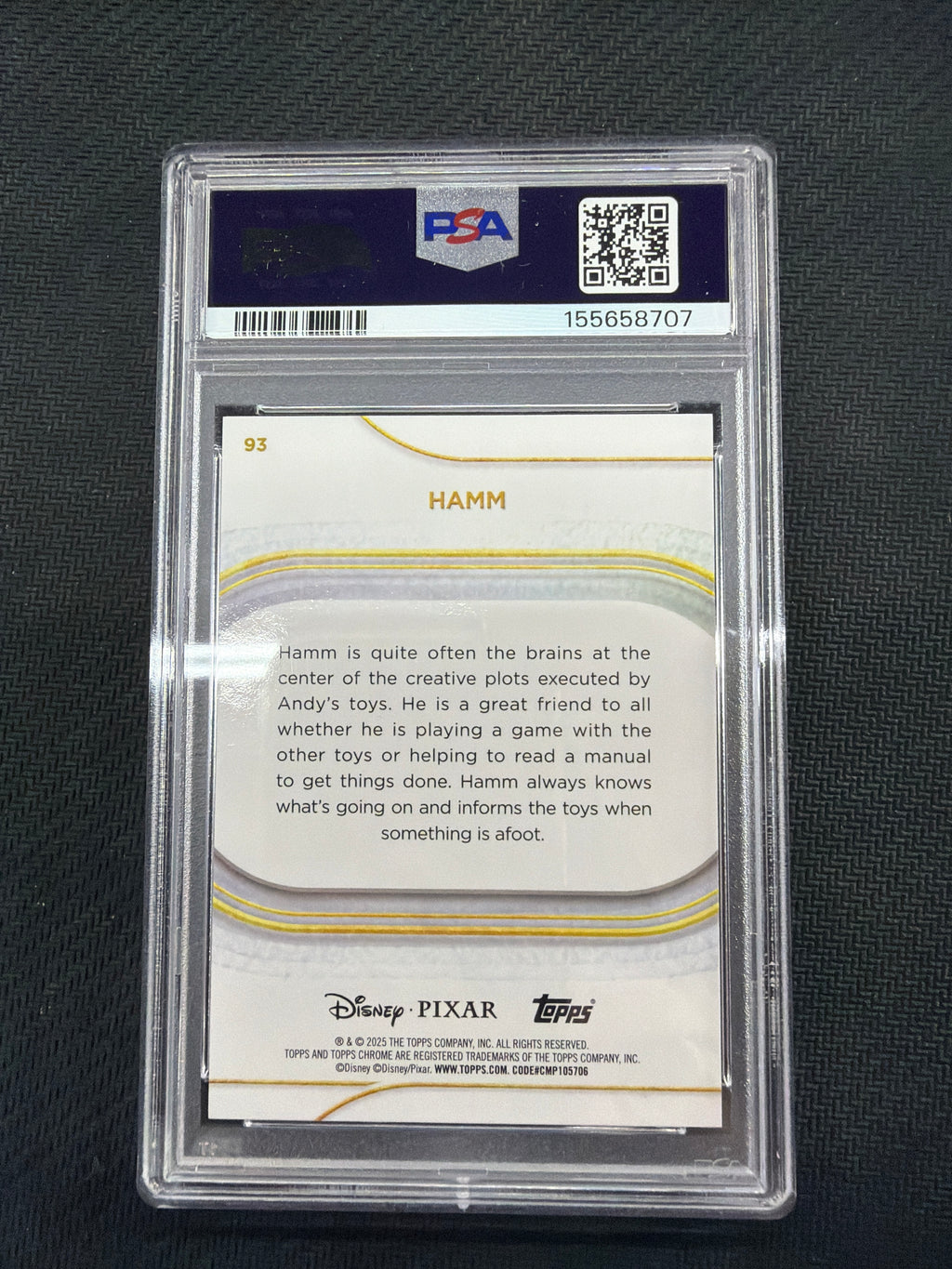 2025 Topps Chrome Disney Sapphire Hamm Orange /25 PSA 10 #93 707