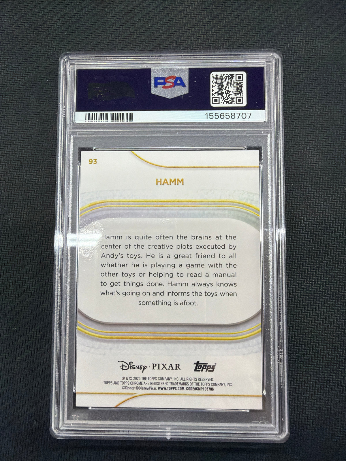 2025 Topps Chrome Disney Sapphire Hamm Orange /25 PSA 10 #93 707
