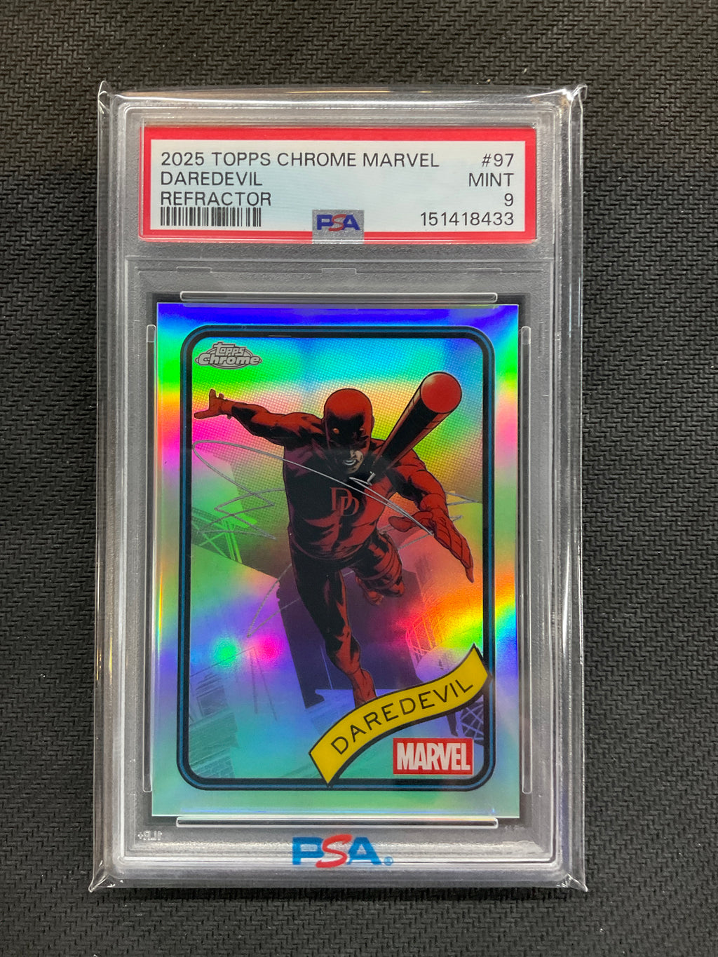 2025 Topps Chrome Marvel Daredevil Refractor #97 PSA 9 433