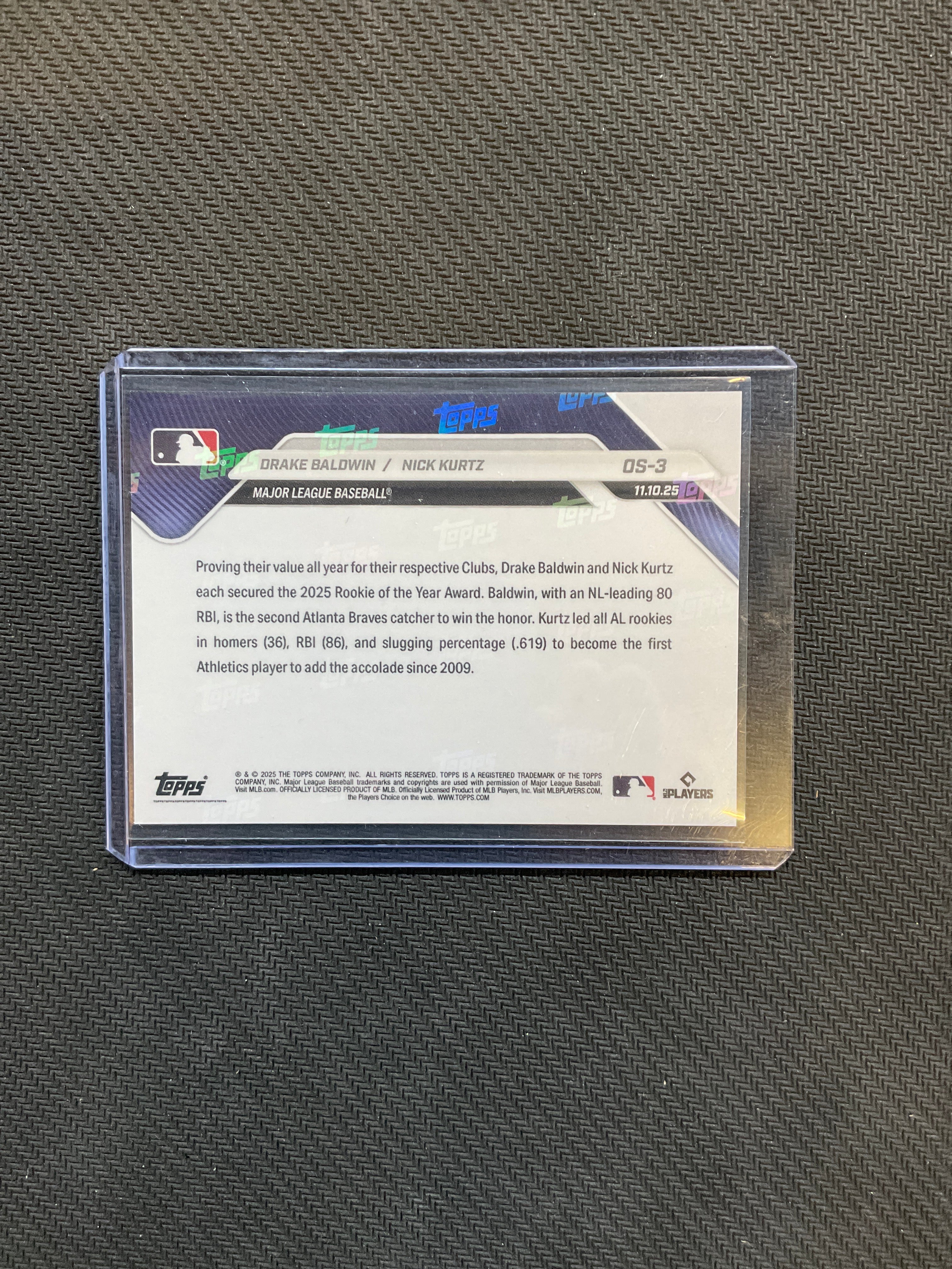 2025 Topps Now Nick Kurtz Drake Baldwin Rookie /50