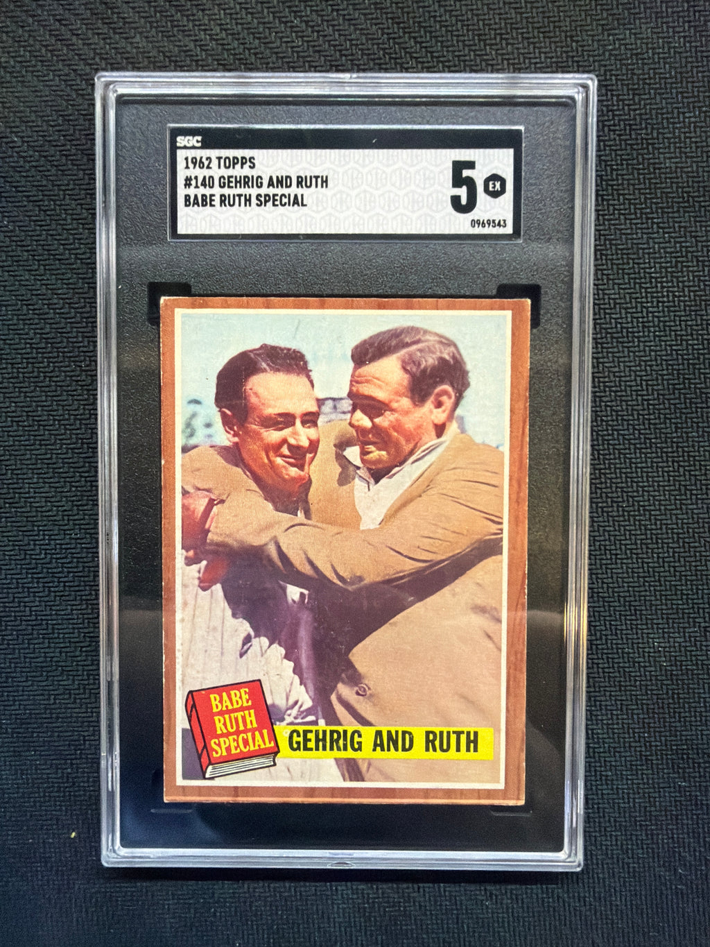 1962Topps #140 Lou Gehrig And Ruth SGC 5