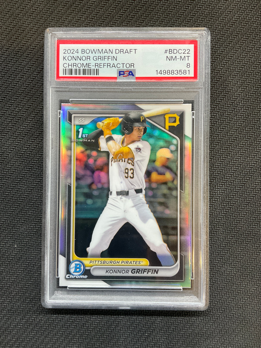 2024 Bowman Draft Konnor Griffin Refractor PSA 8