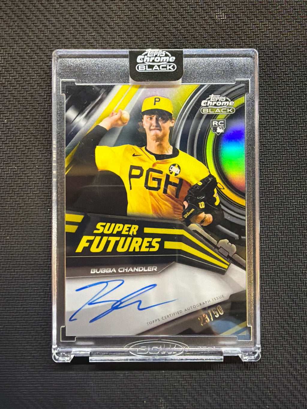 2026 Topps Chrome Black Bubba Chandler Super Futures Rookie Auto Gold /50 Pirates