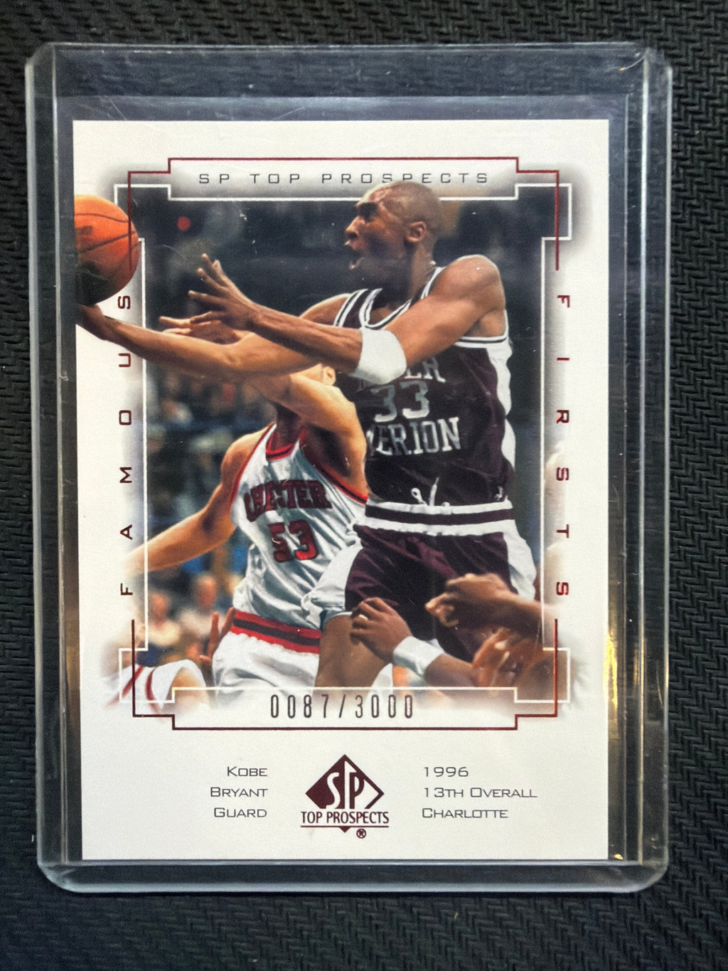 2000 SP Top Prospects Kobe Bryant Famous Firsts /3000 Lakers