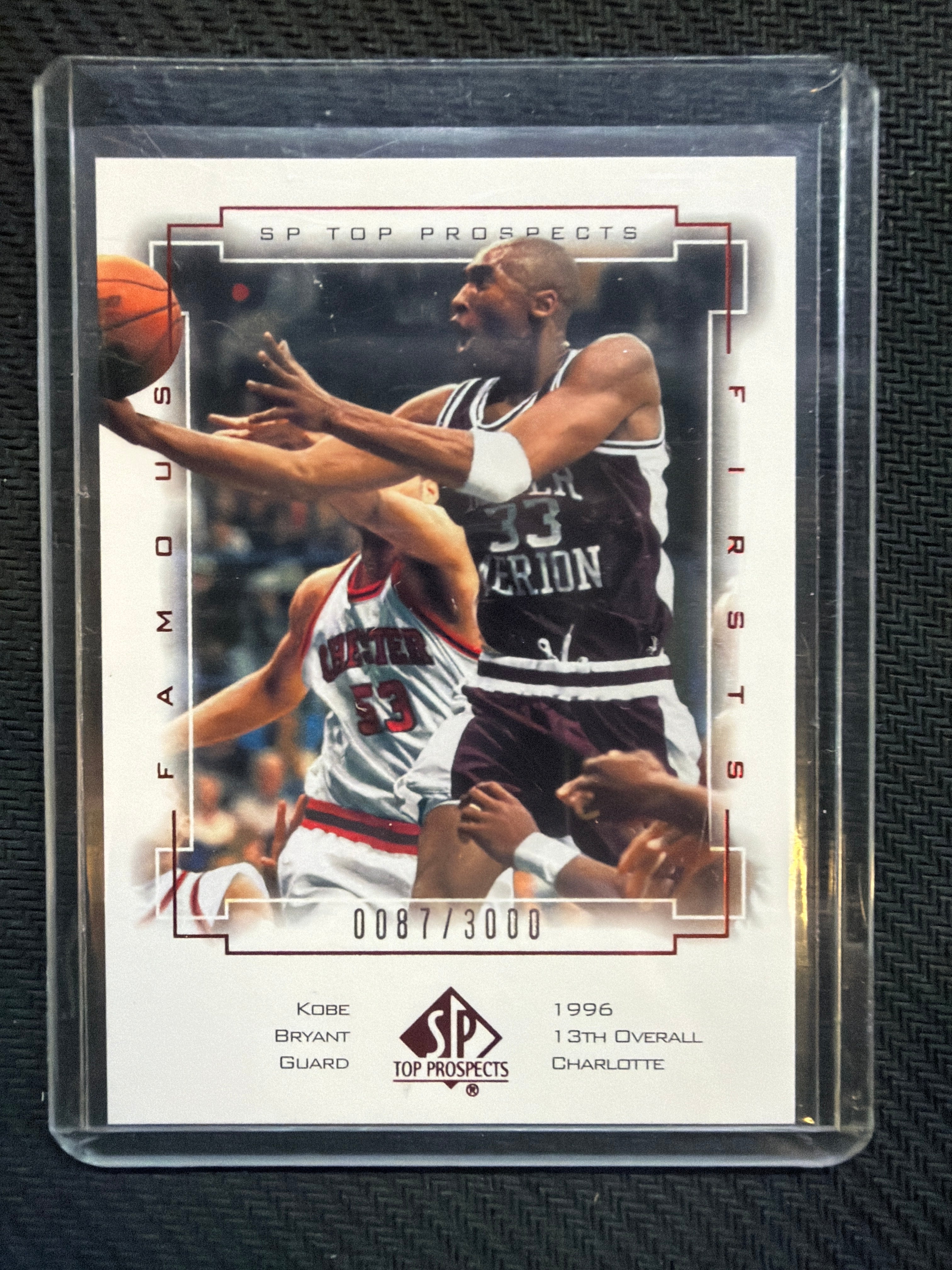 2000 SP Top Prospects Kobe Bryant Famous Firsts /3000 Lakers