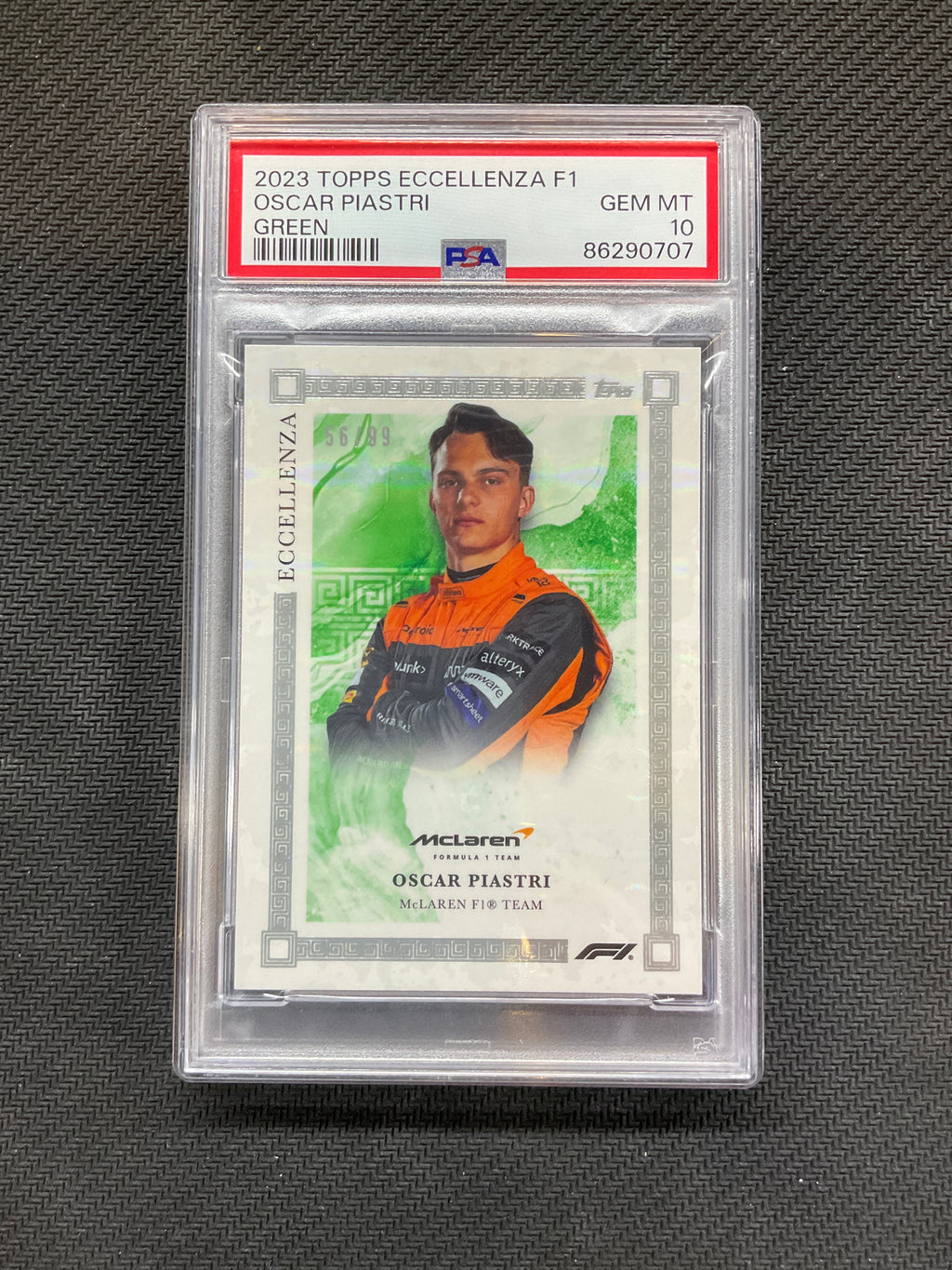 2023 Topps Eccellenza Oscar Piastri Green /99 PSA 10 Mclaren