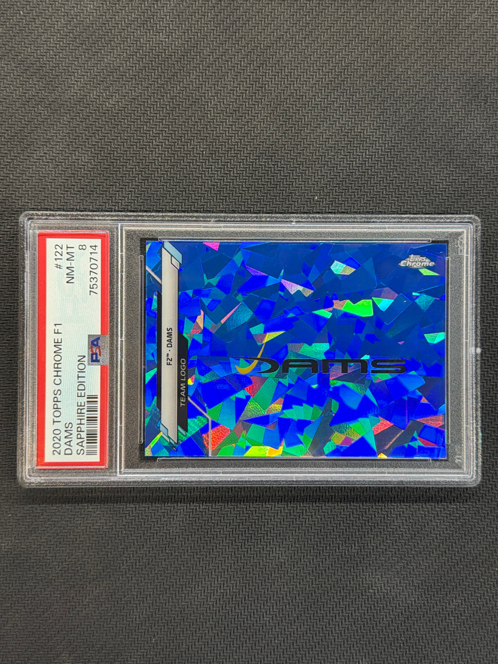 2020 Topps Chrome F1 Sapphire Dams #122 PSA 8 714