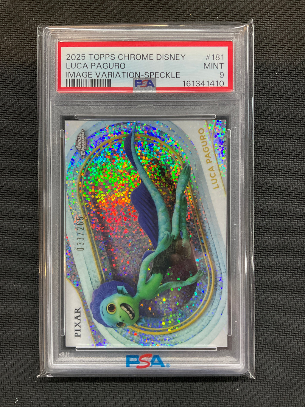 2025 Topps Chrome Disney Luca Paguro Image Varation /265 PSA 9 410