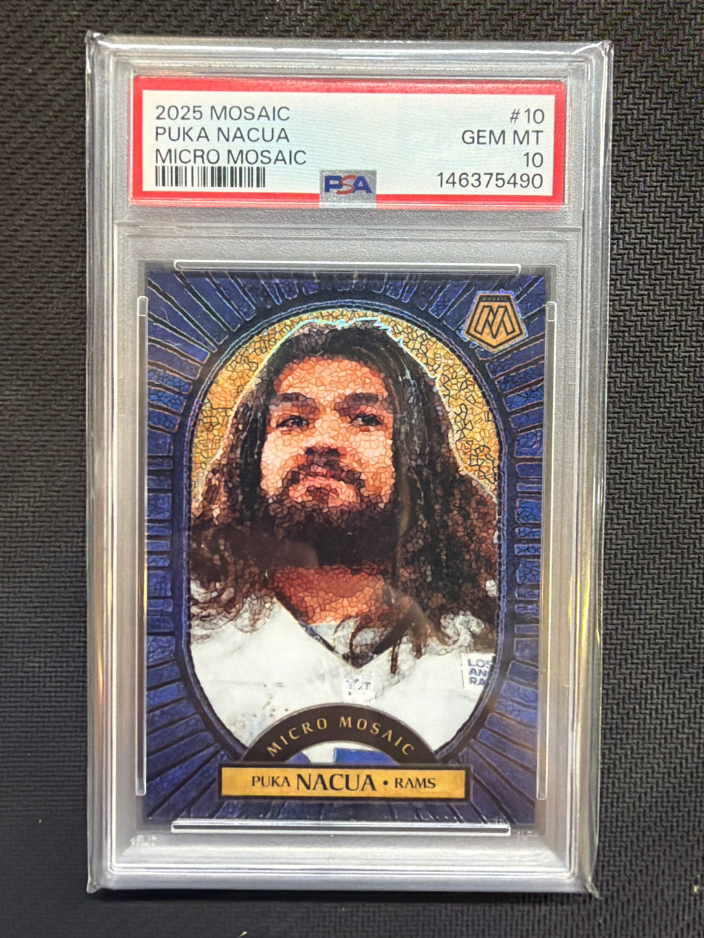 2025 Mosaic Puka Nacua Micro Mosaic #10 PSA 10 Rams 490