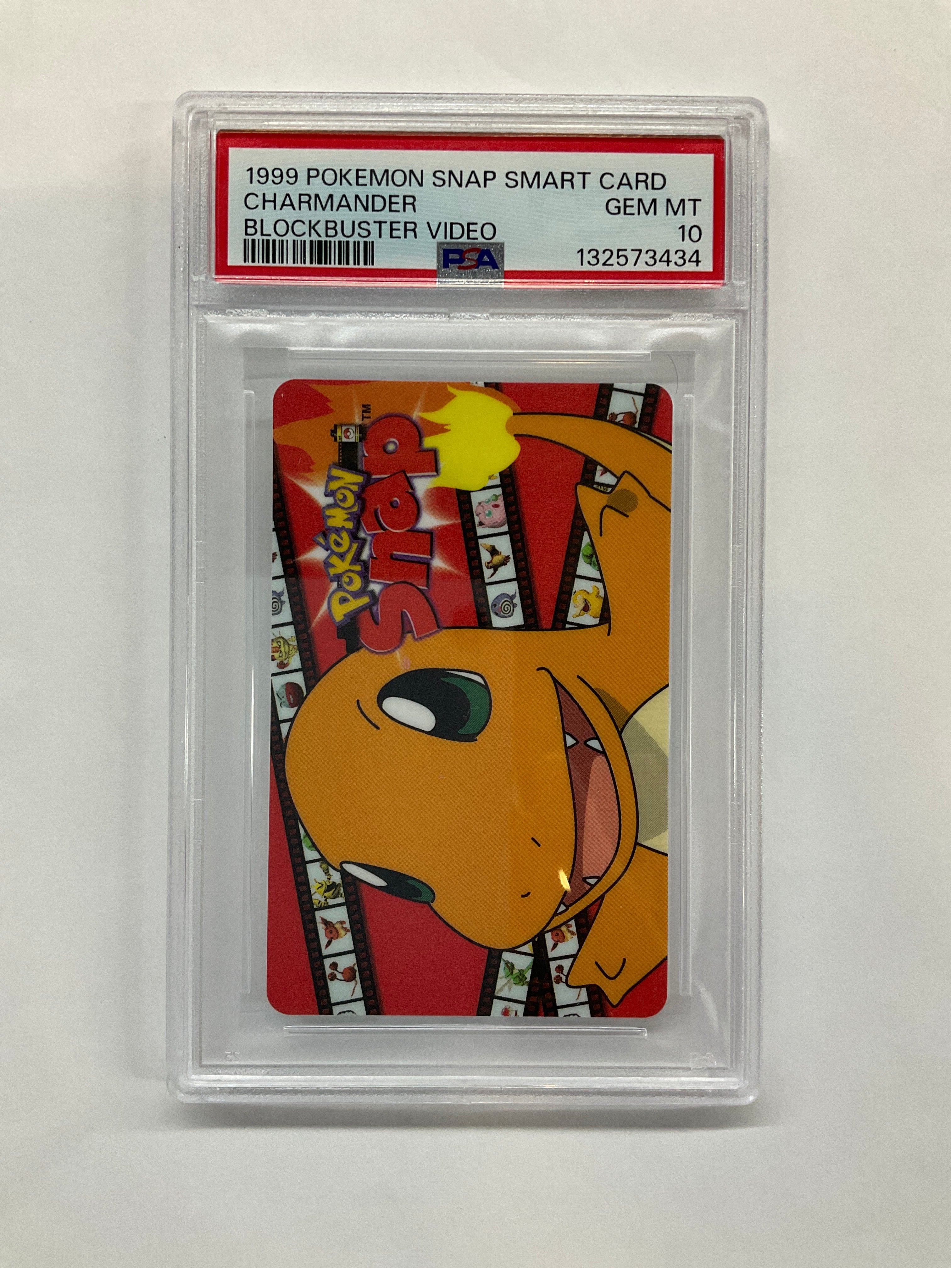 1999 Pokemon Snap Smart Card Blockbuster Charmander PSA 10