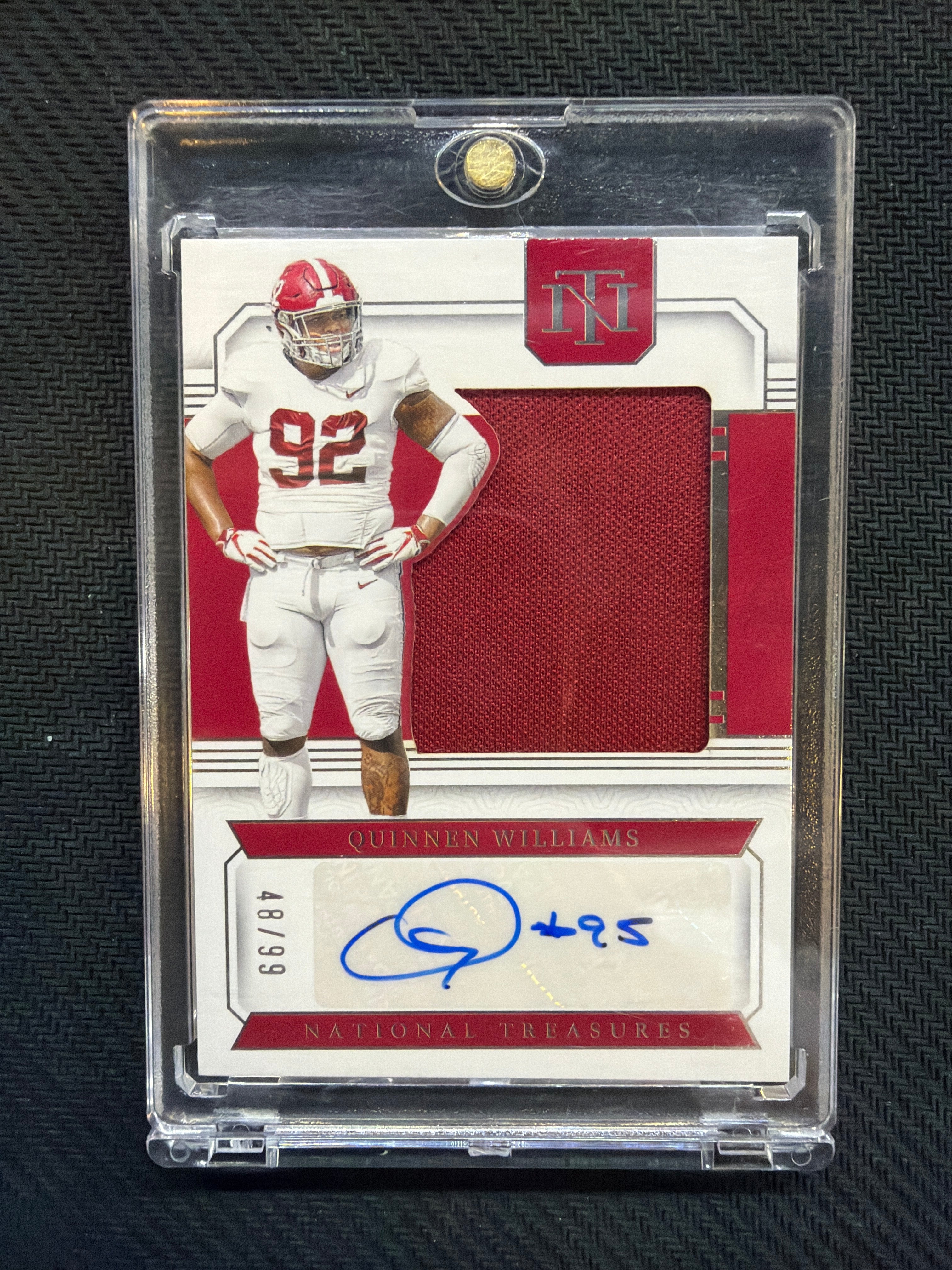2024 National Treasures Quinnen Williams Patch Auto /99 Alabama