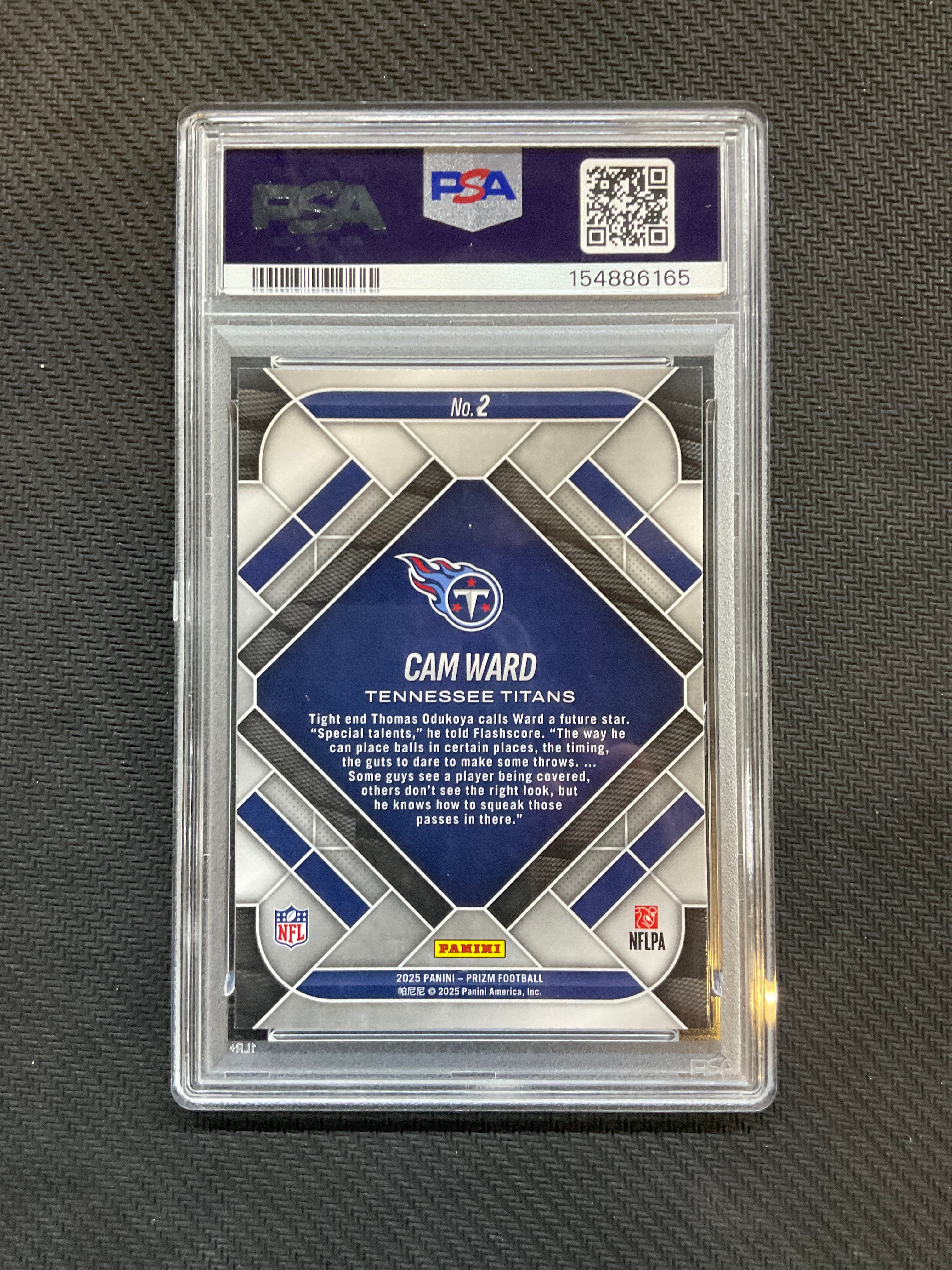 2025 Prizm Cam Ward Emergent PSA 10