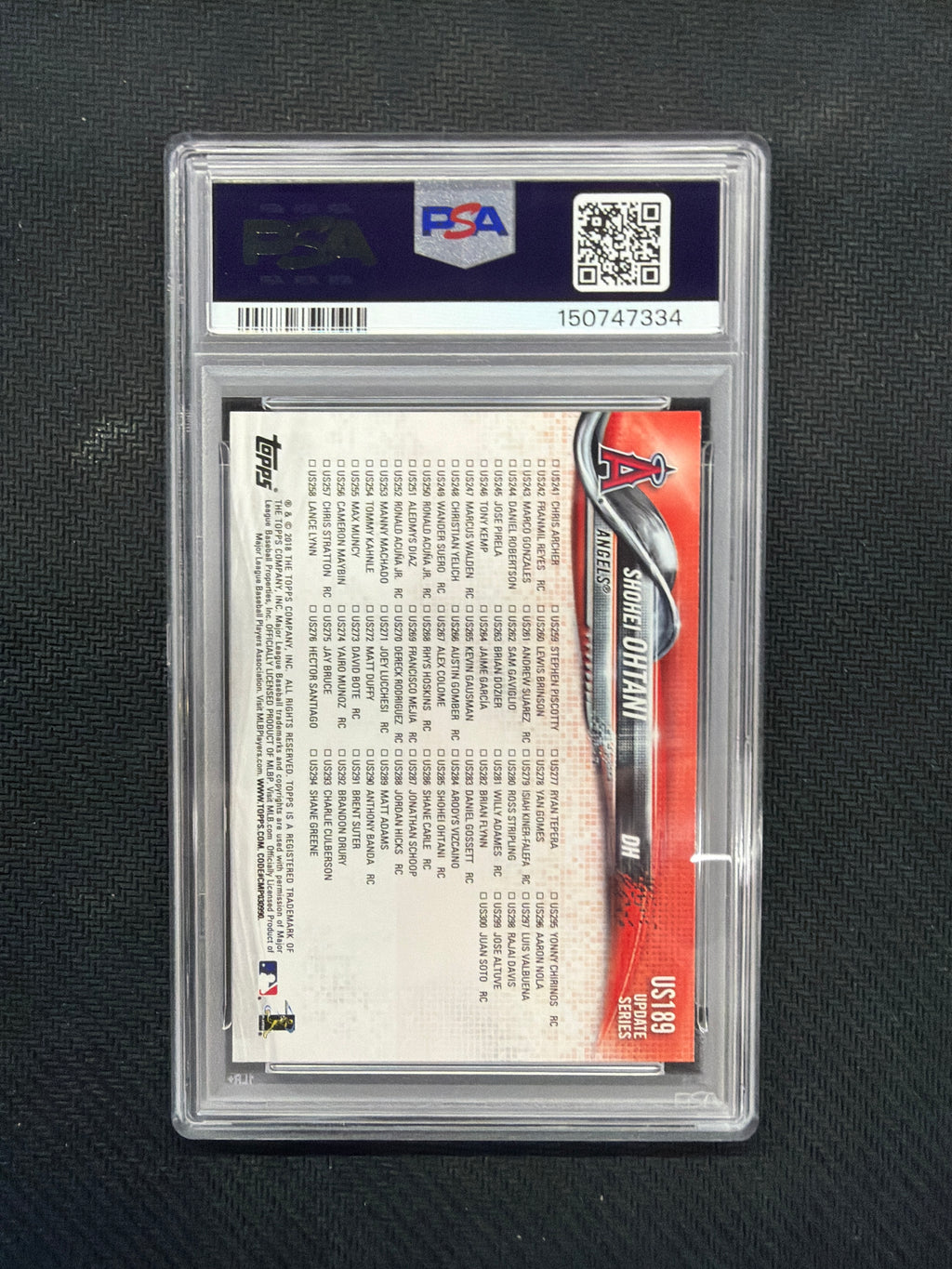 2018 Topps Update Shohei Ohtani Rookie PSA 10 Angels