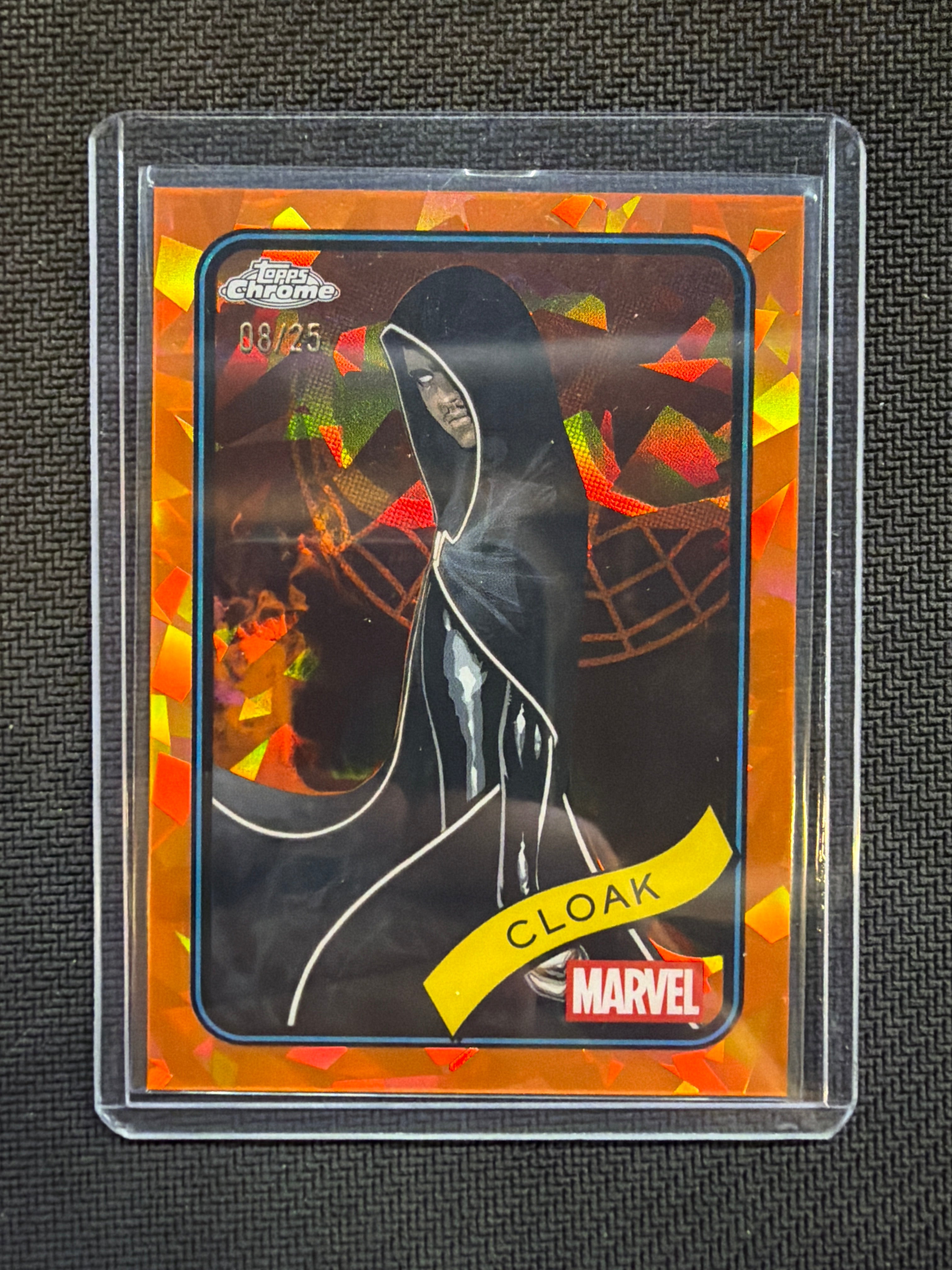 2025 Topps Chrome Marvel Sapphire Cloak Orange /25 #62