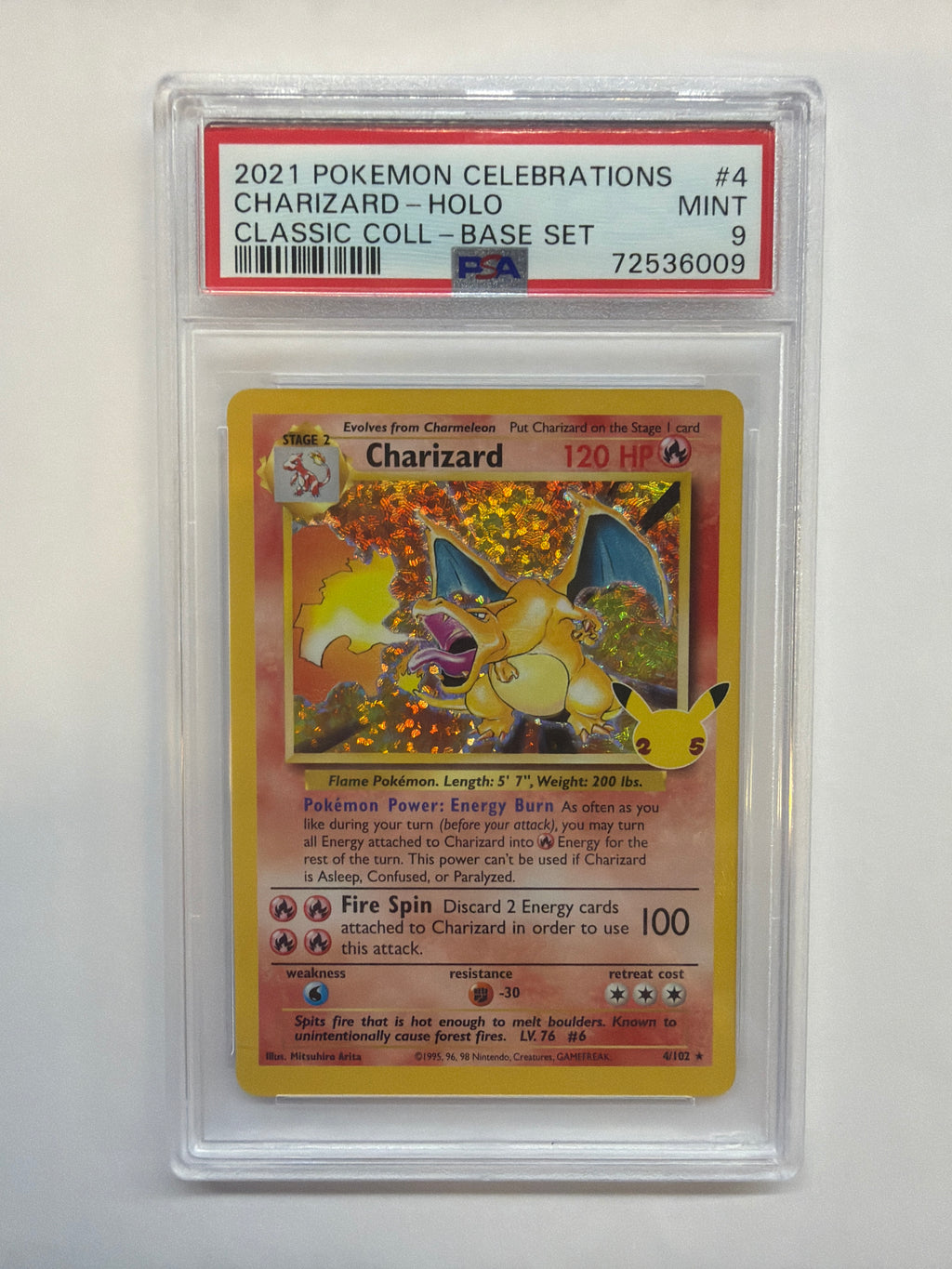 2021 Pokemon Celebrations Charizard Holo 4 PSA 9