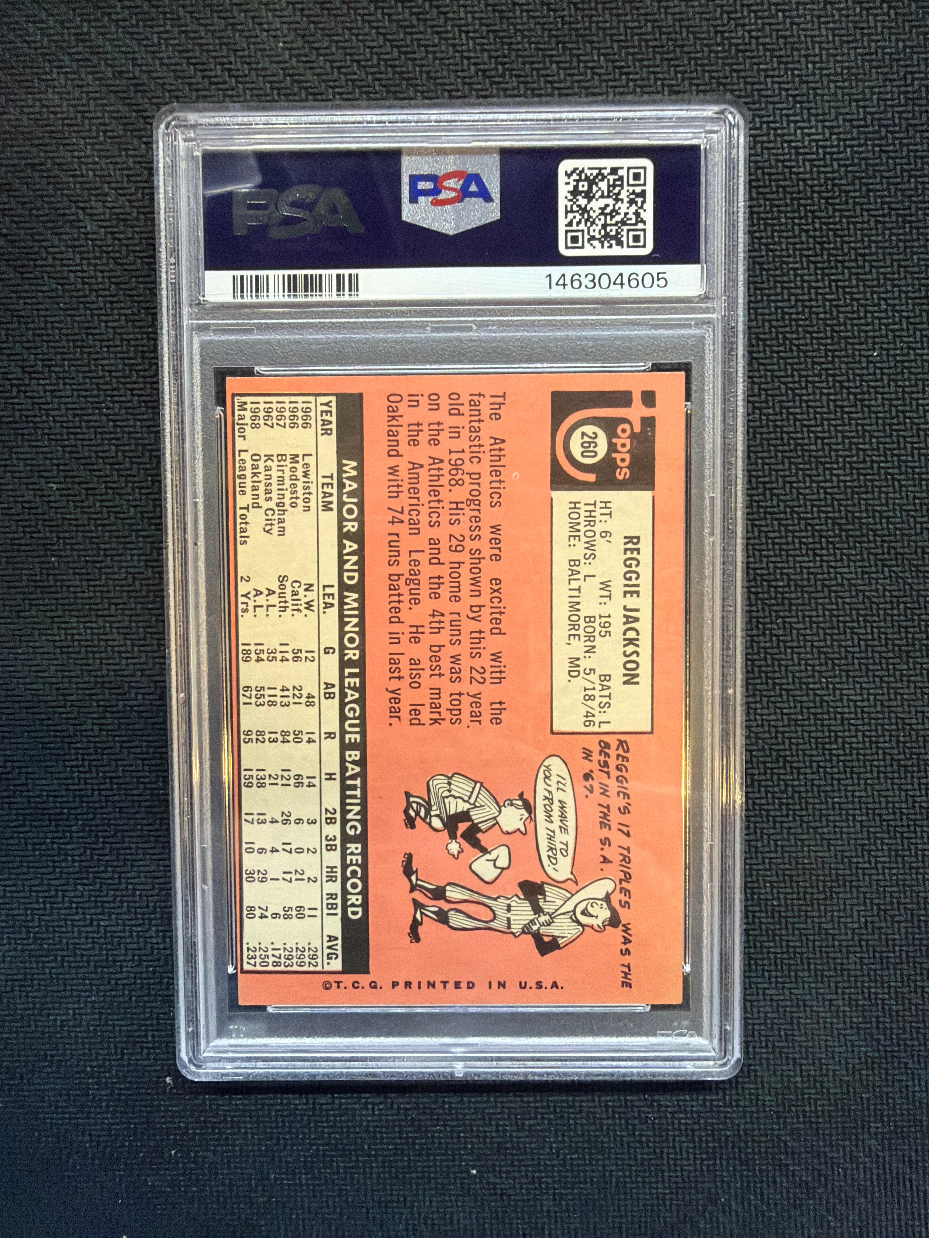 1969 Topps Reggie Jackson Rookie #260 PSA 6