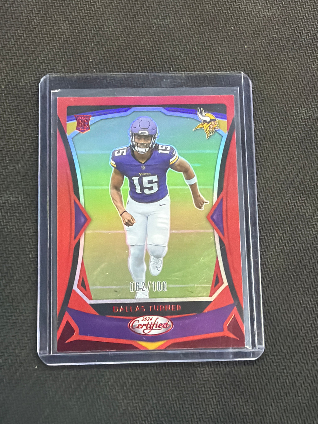 2024 Panini Certified Dallas Turner Rookie Red /100