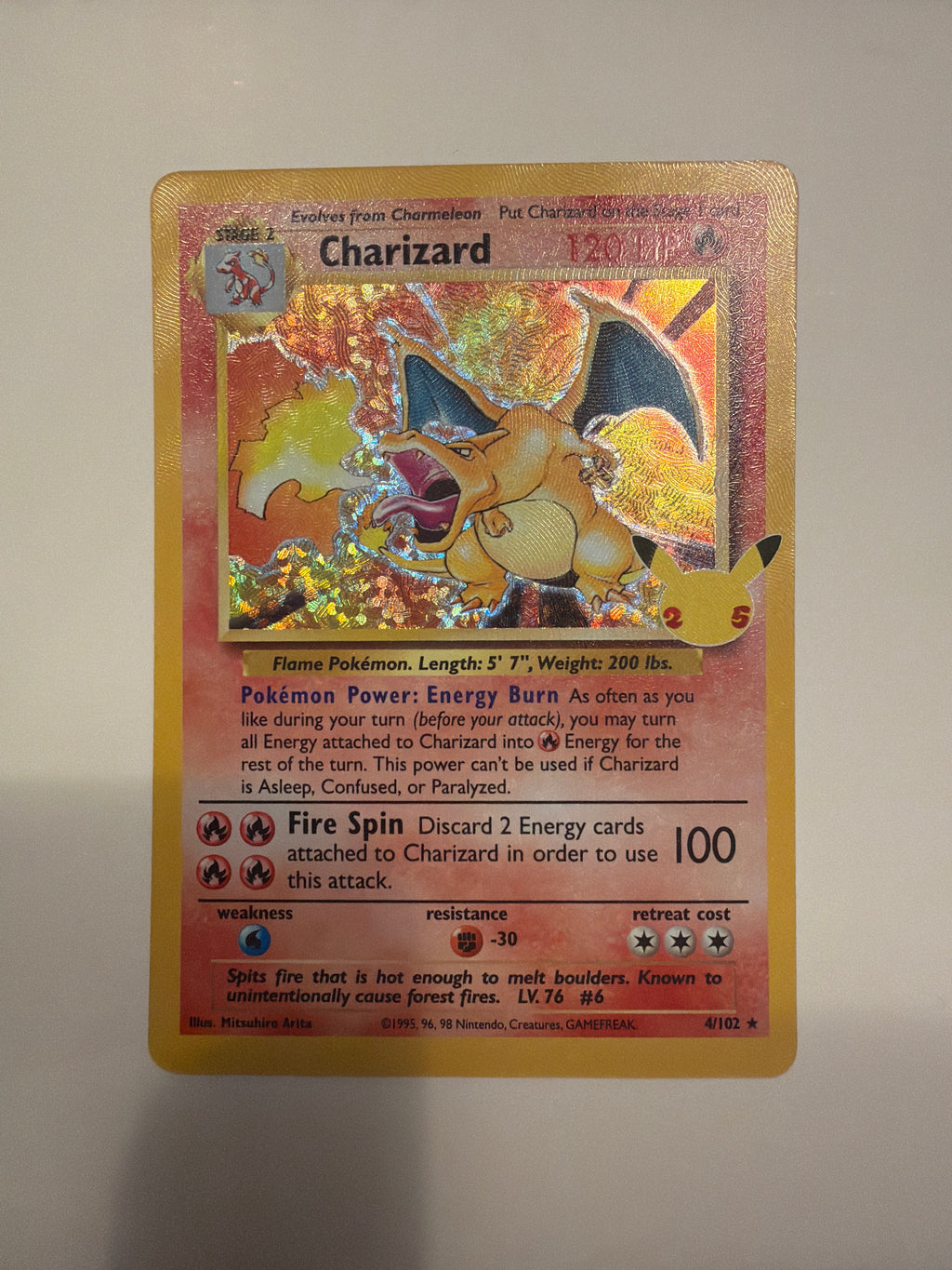 2021 Charizard Celebrations 25th Anniversary Holo