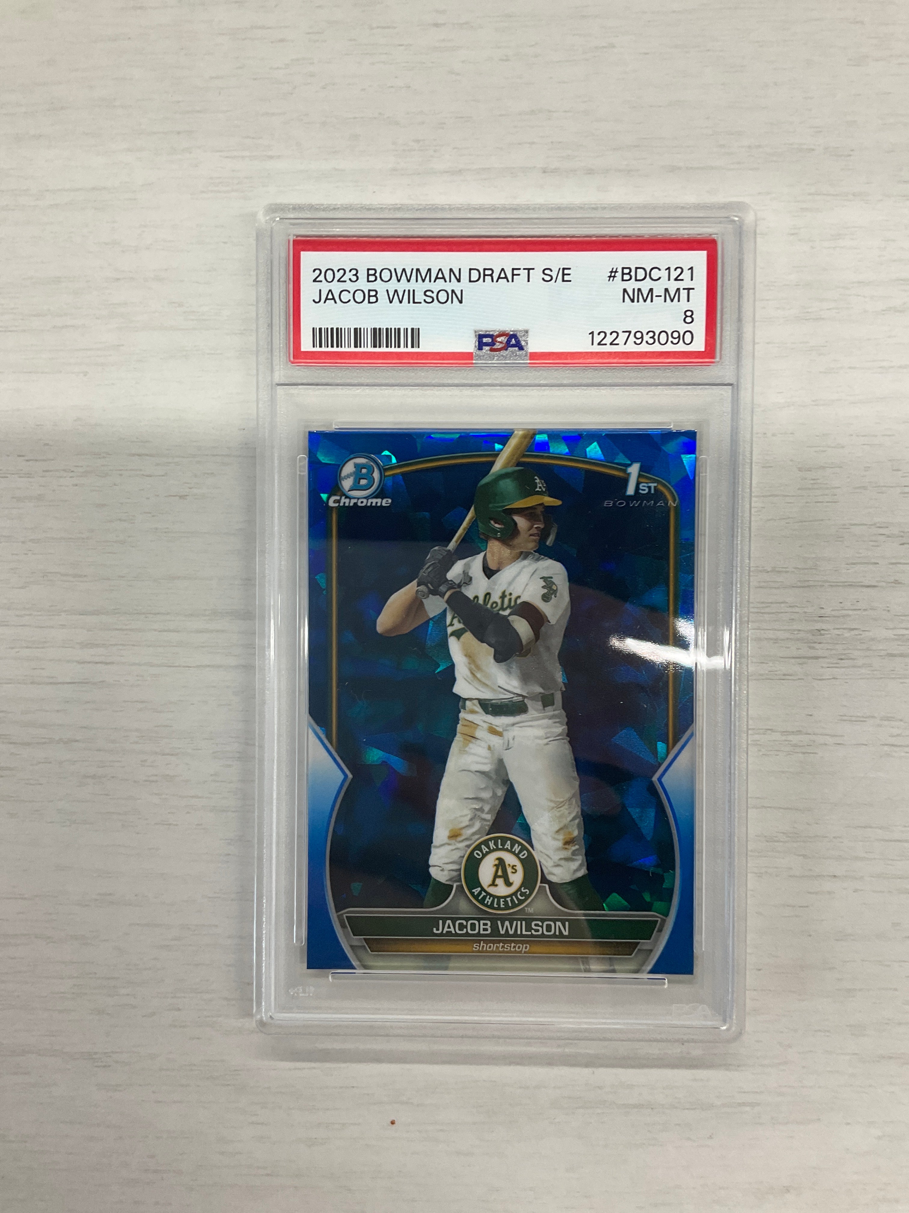 2023 Bowman Draft Jacob Wilson Sapphire Rookie PSA 8
