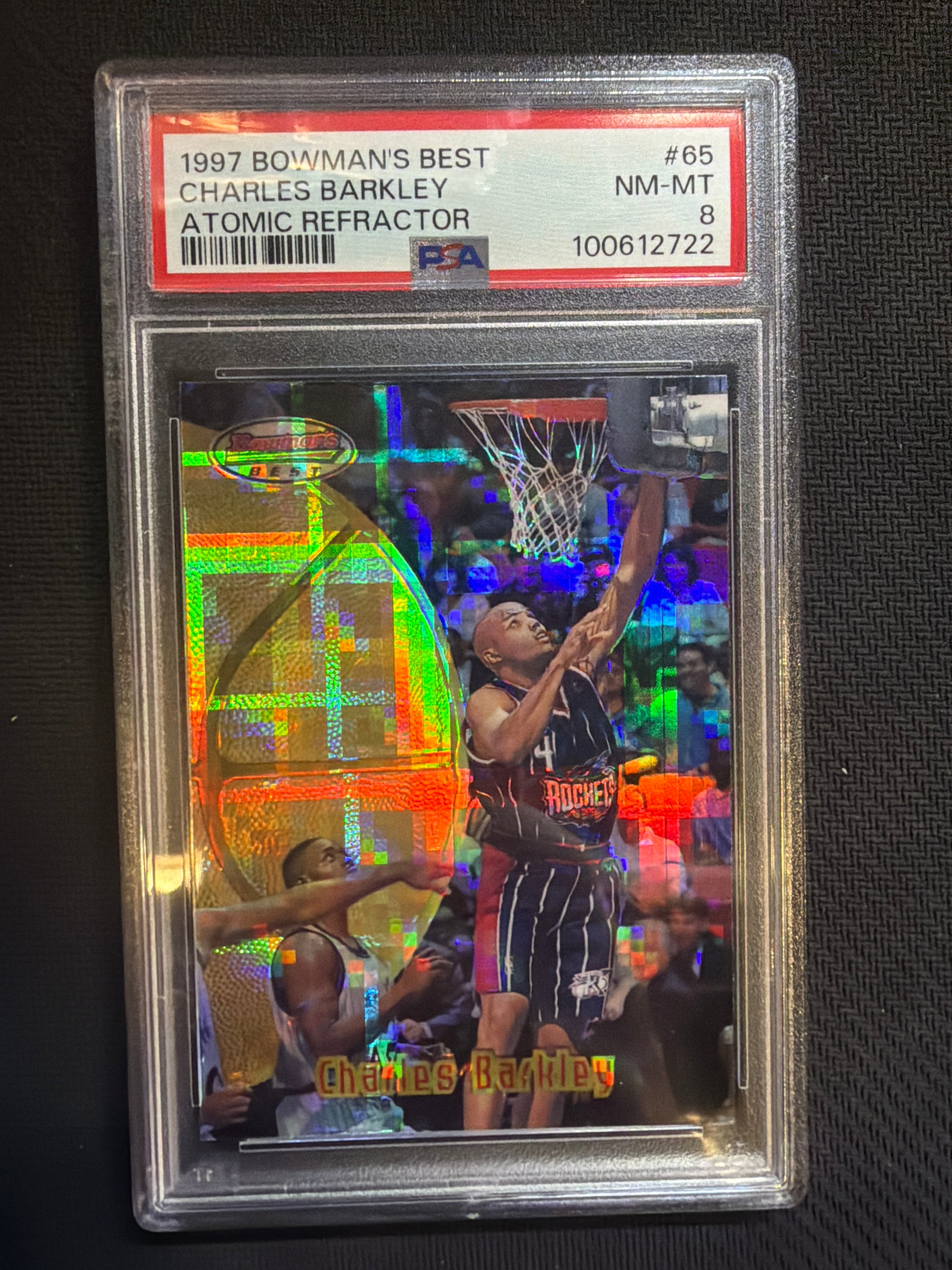 1997 Bowman's Best Charles Barkley Atomic Refractor PSA 8 722