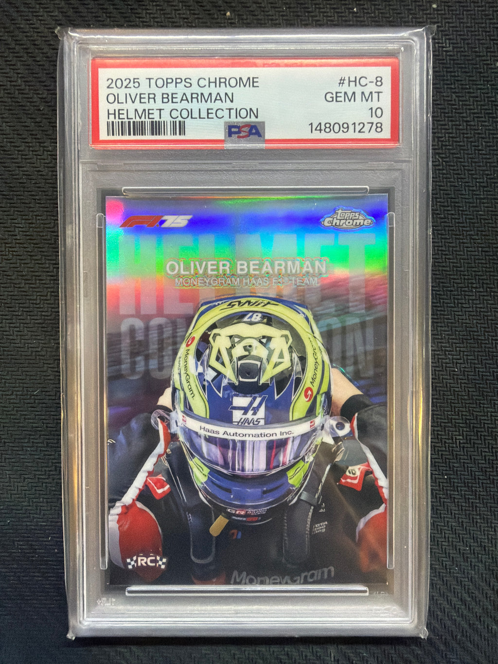 2025 Topps Chrome F1 Oliver Bearman Helmet Rookie PSA 10 278