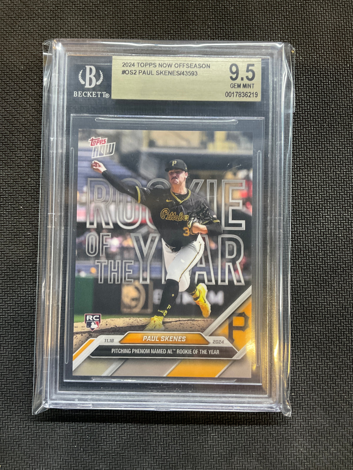 2024 Topps Now Offseason Paul Skenes #OS-2 BGS 9.5 Pirates