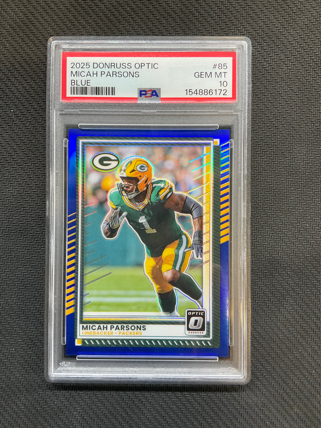 2025 Donruss Optic Micah Parsons Blue /249 PSA 10
