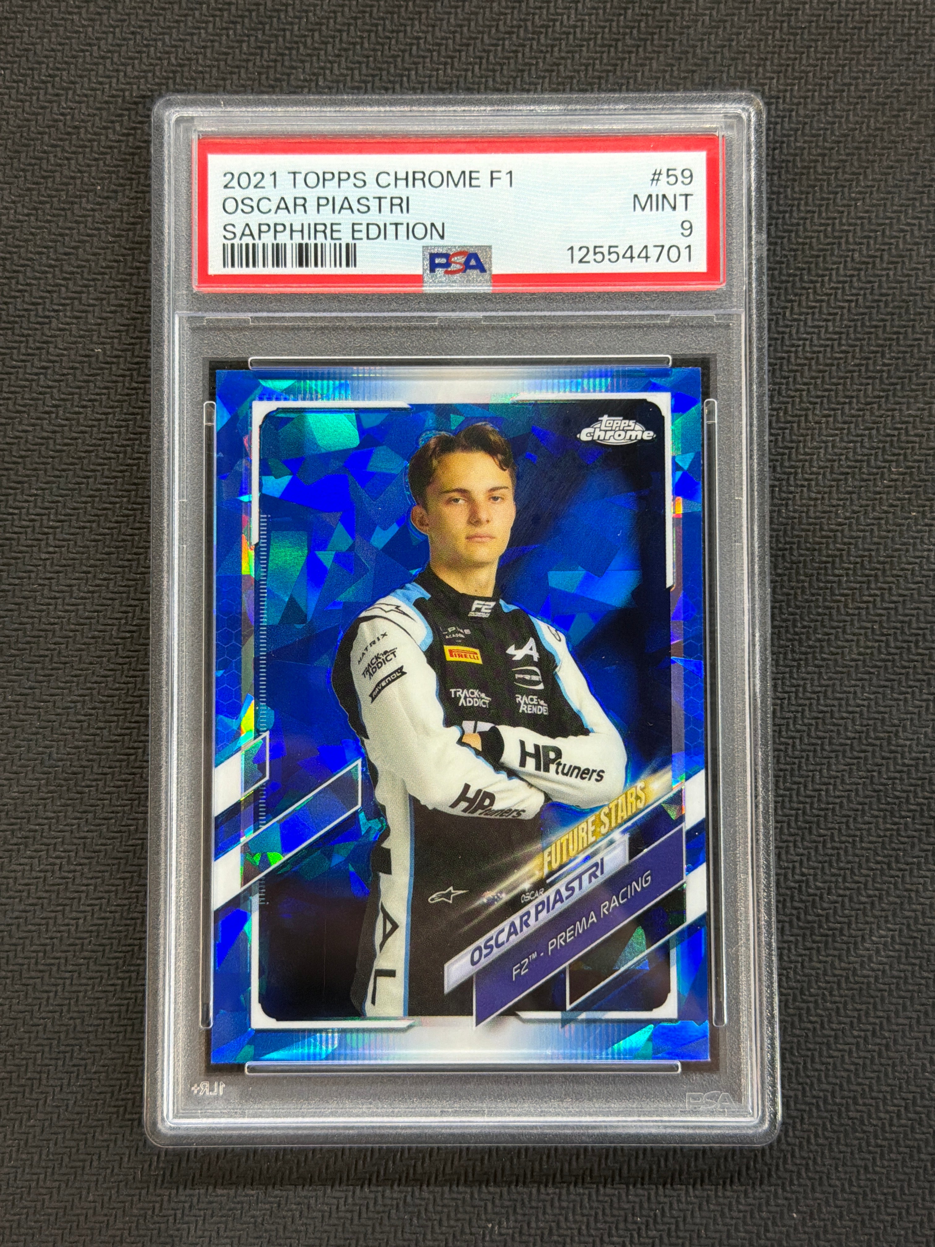 2021 Topps Chrome F1 Sapphire Oscar Piastri #59 PSA 9 701