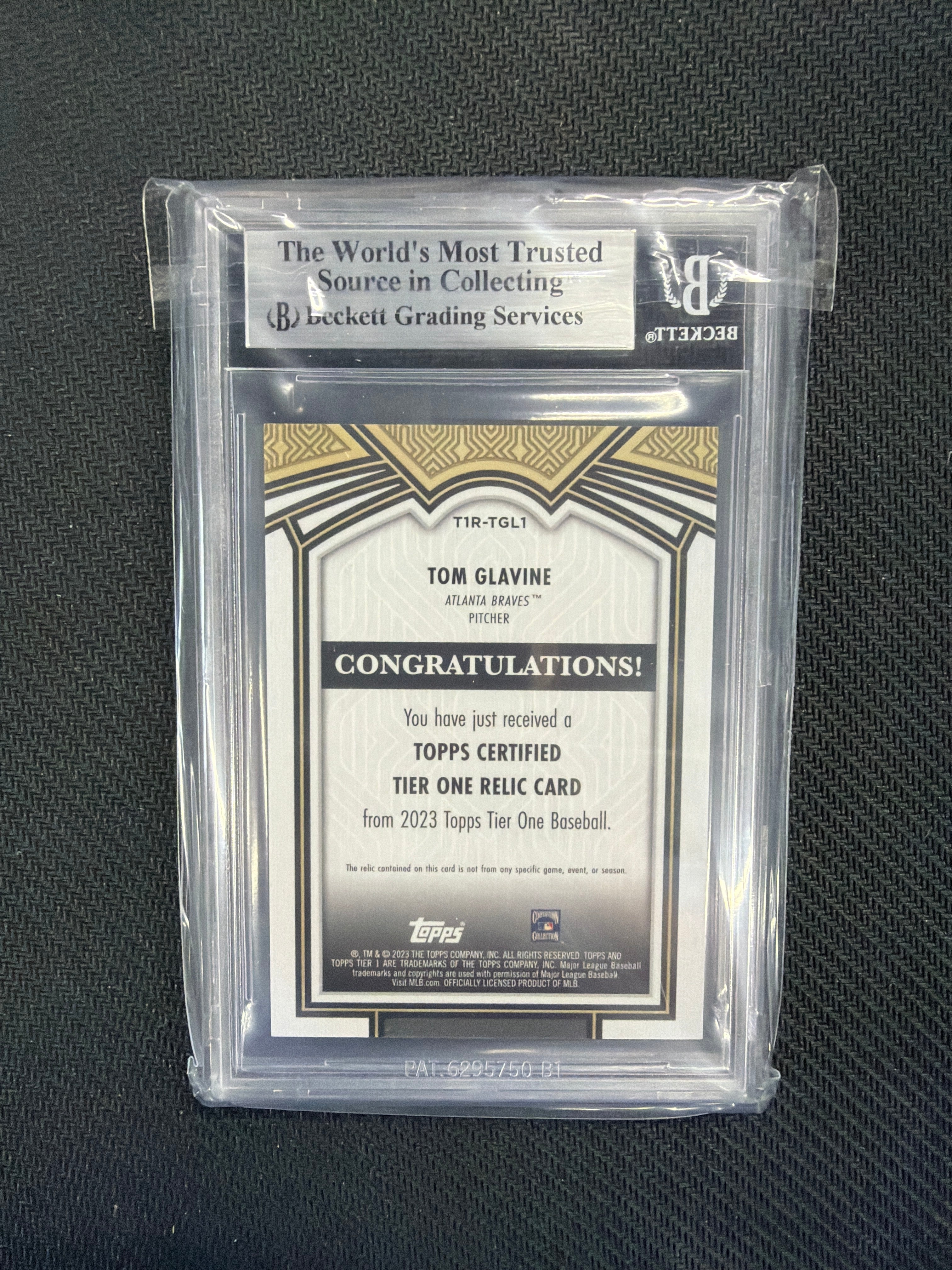 2023 Topps Tier One Tom Glavine /400 BGS 9 Braves