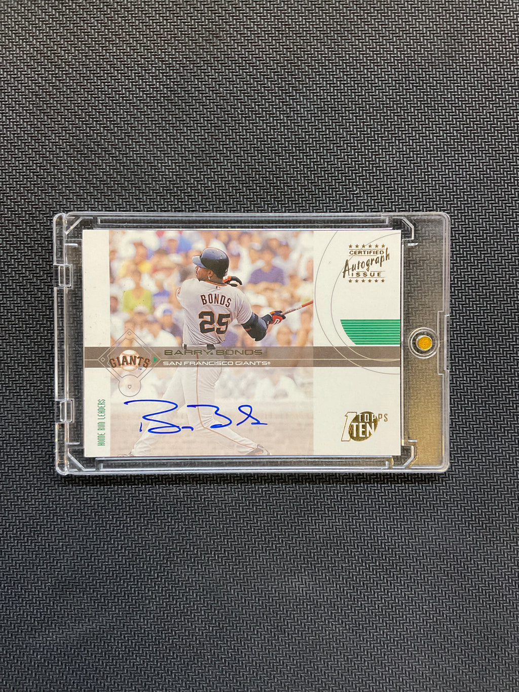 2002 Topps Ten Barry Bonds Home Run Leaders Auto Giants