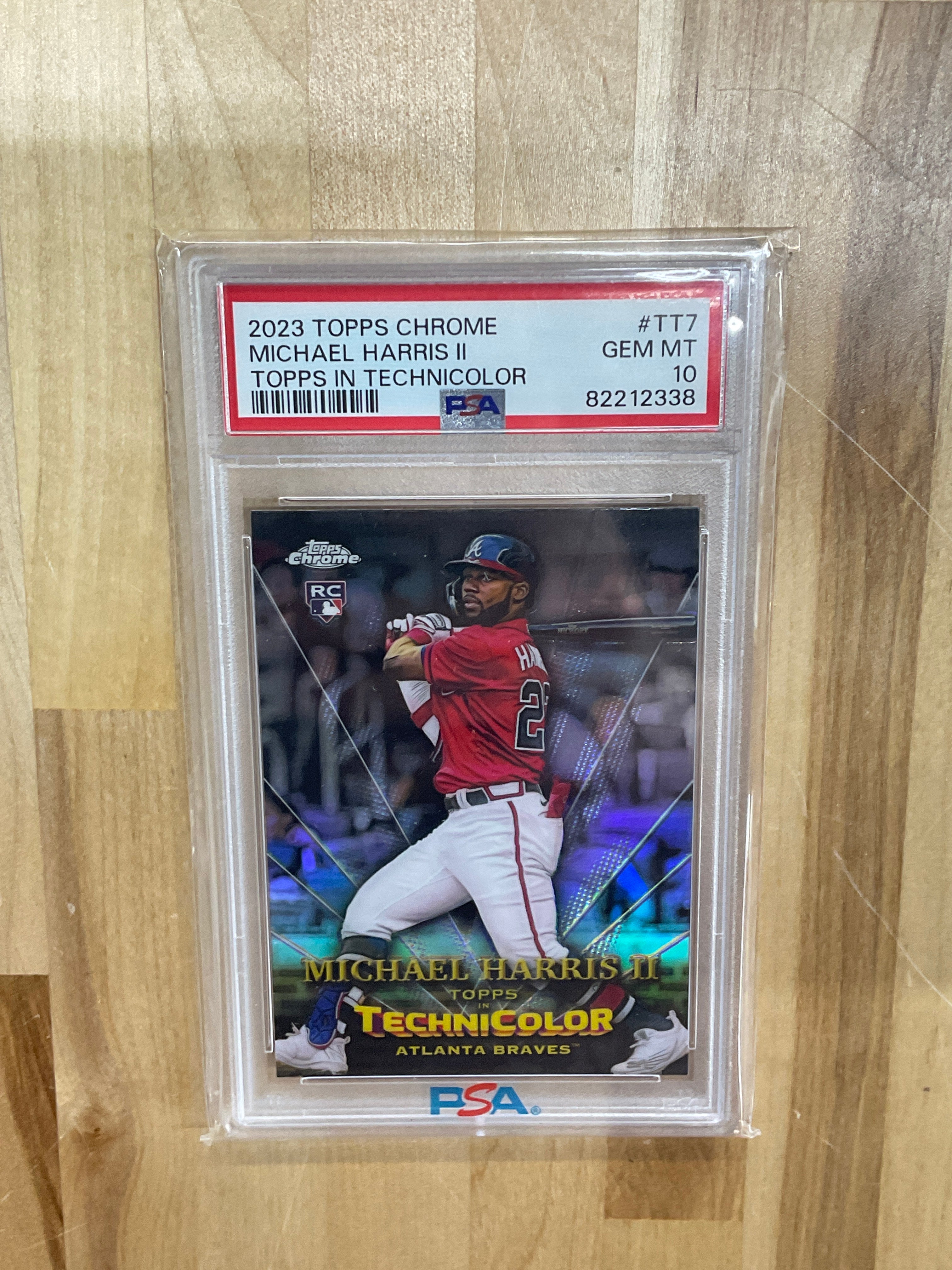 2023 Topps Chrome Michael Harriss Technicolor PSA 10