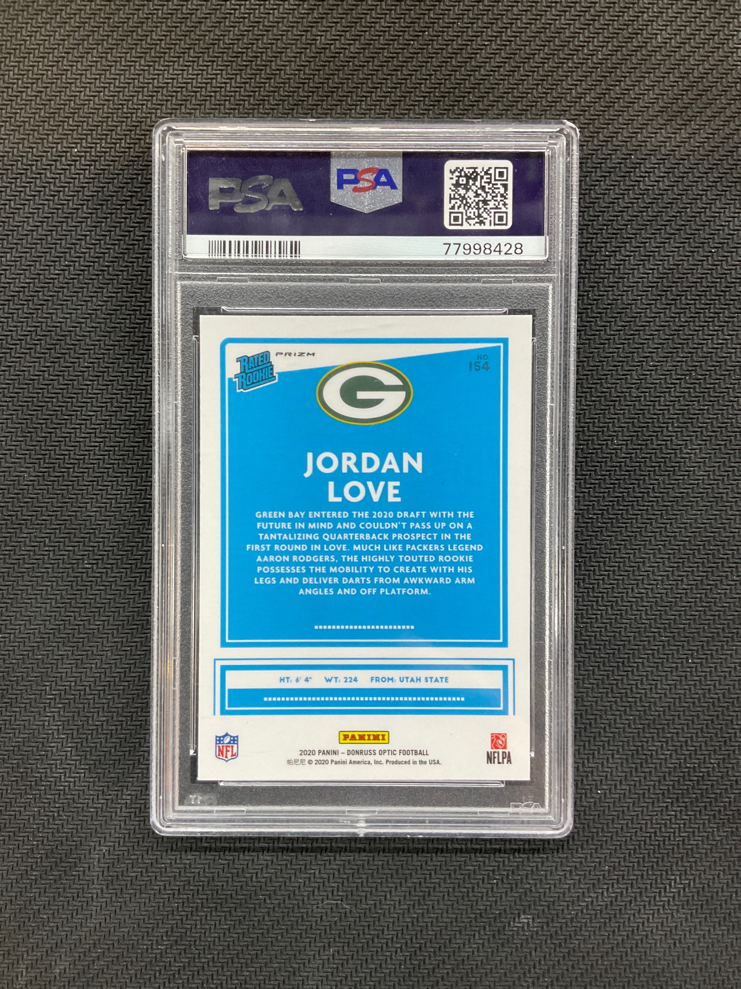 2020 Donruss Optic Jordan Love Red Mojo PSA 10 Rookie