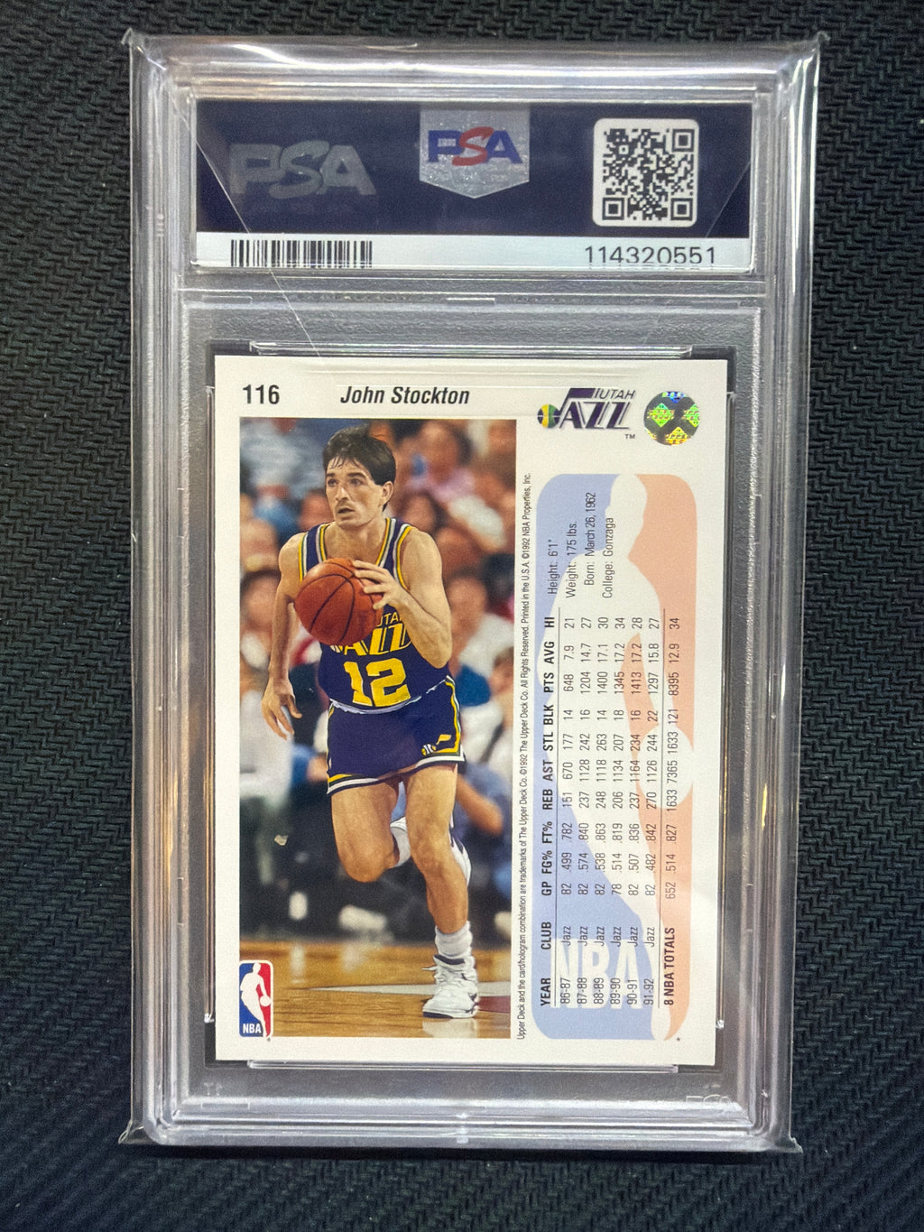 1992 Upper Deck John Stockton #116 PSA 10 Jazz