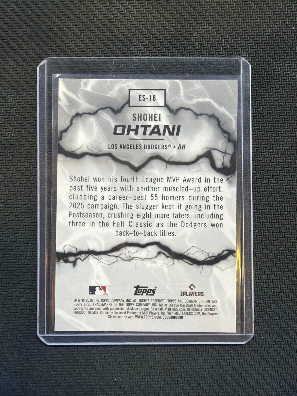 2026 Bowman Chrome Shohei Ohtani Electric Sluggers Dodgers