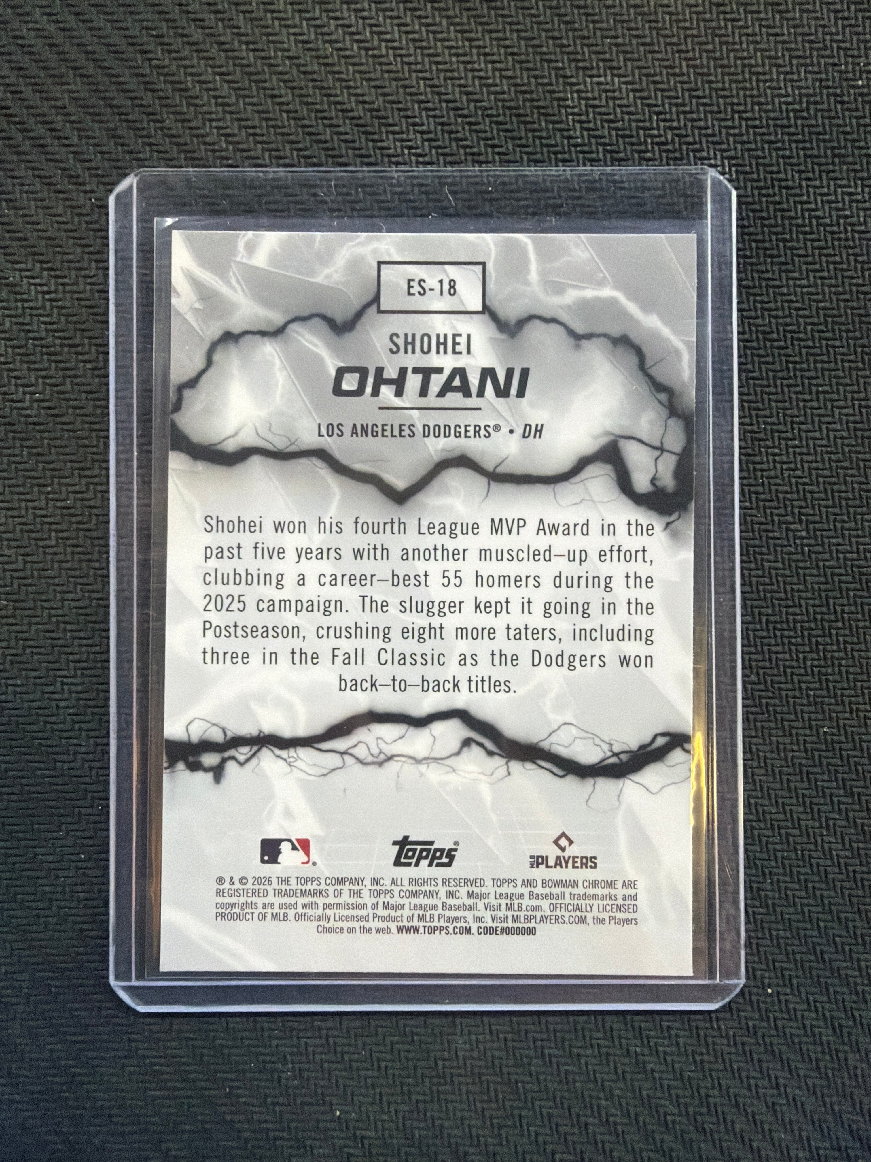 2026 Bowman Chrome Shohei Ohtani Electric Sluggers Dodgers
