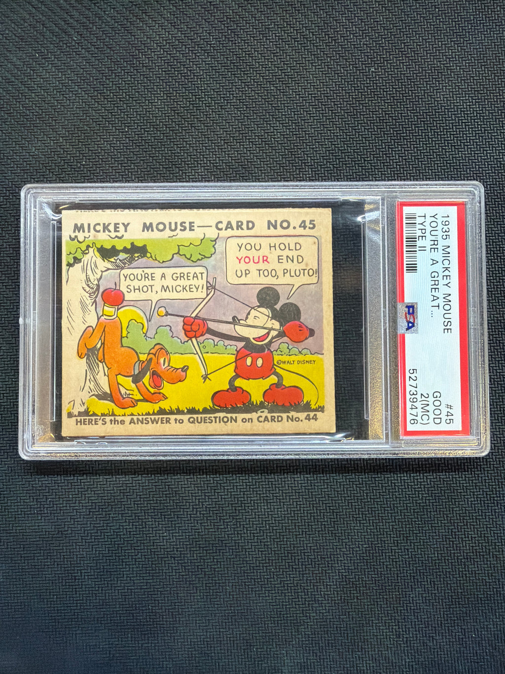 1935 Mickey Mouse You're Great Tye II #45 PSA 2 MC 476