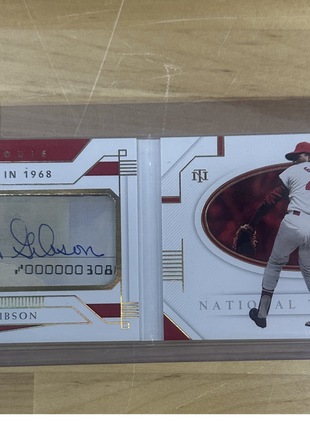 2021 National Treasures Bob Gibson Cut Signatures Auto /10