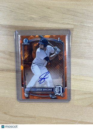2025 Bowman Josue Briceno Orange Sapphire Auto /25 Tigers