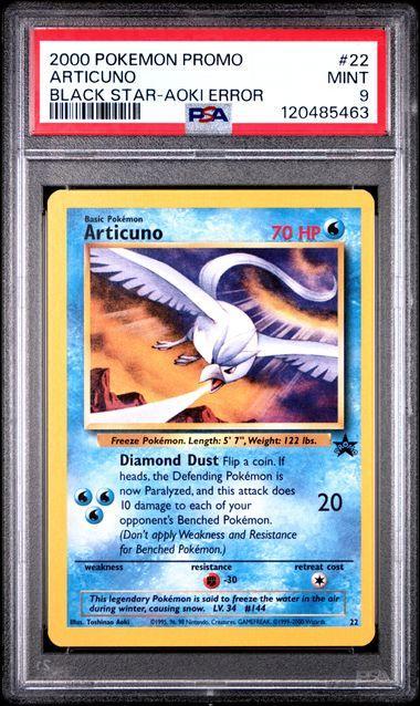 2000 Pokemon Aoki Error Articuno 22 PSA 9