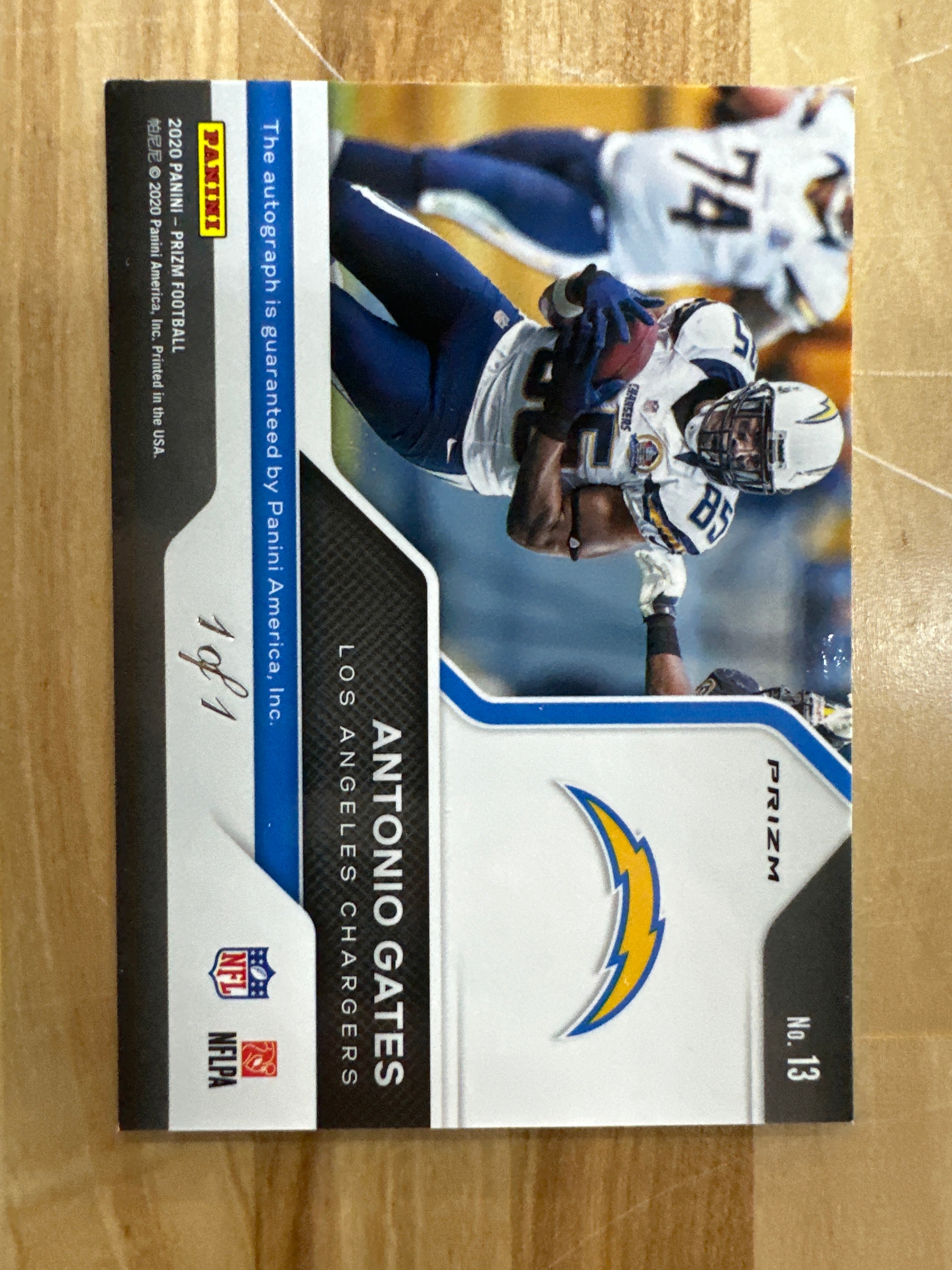 2020 Prizm Antonio Gates Black Finite Auto 1/1