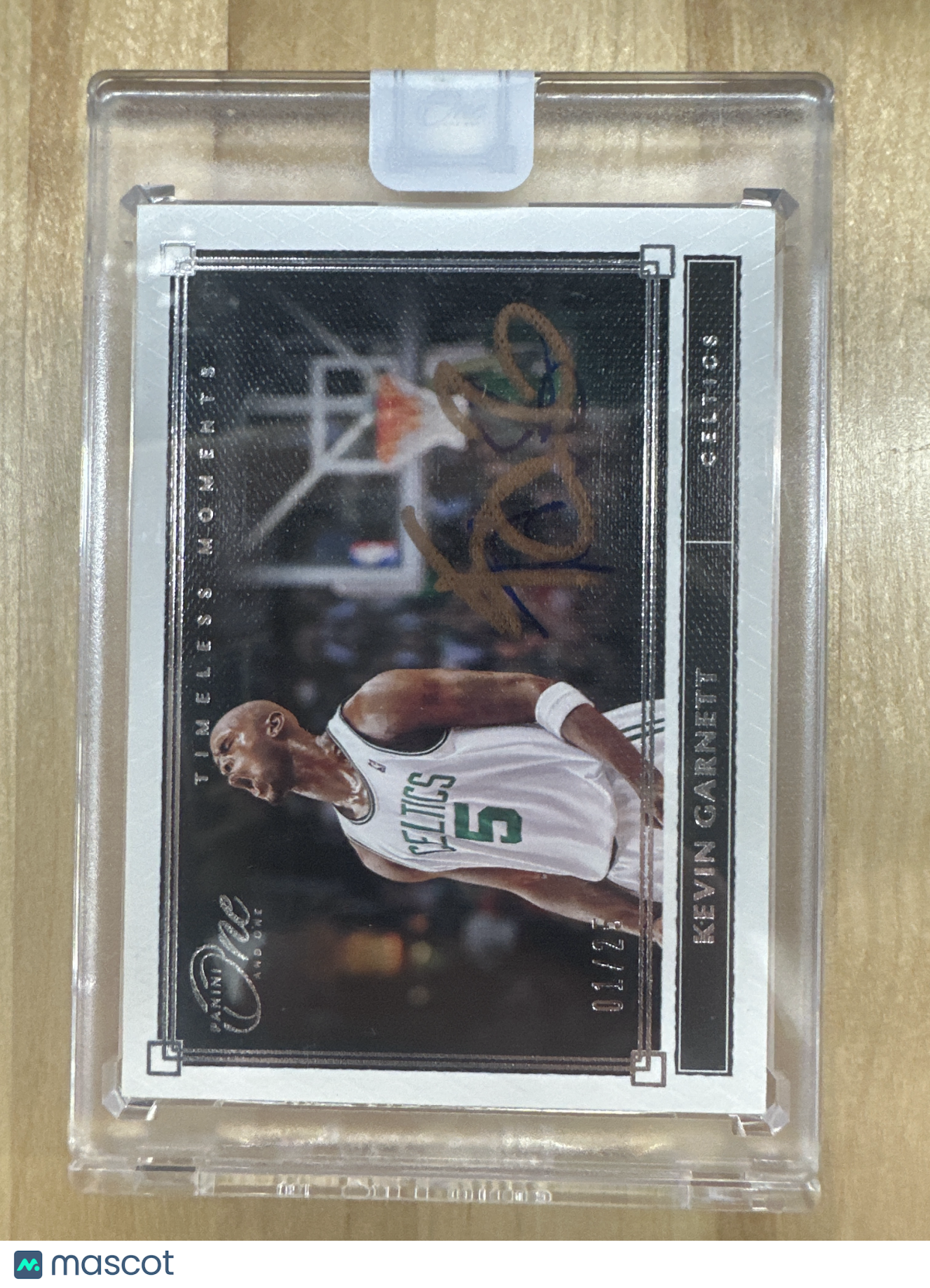 2019 One And One Kevin Garnett Timeless Moments Auto /25 Double Signed